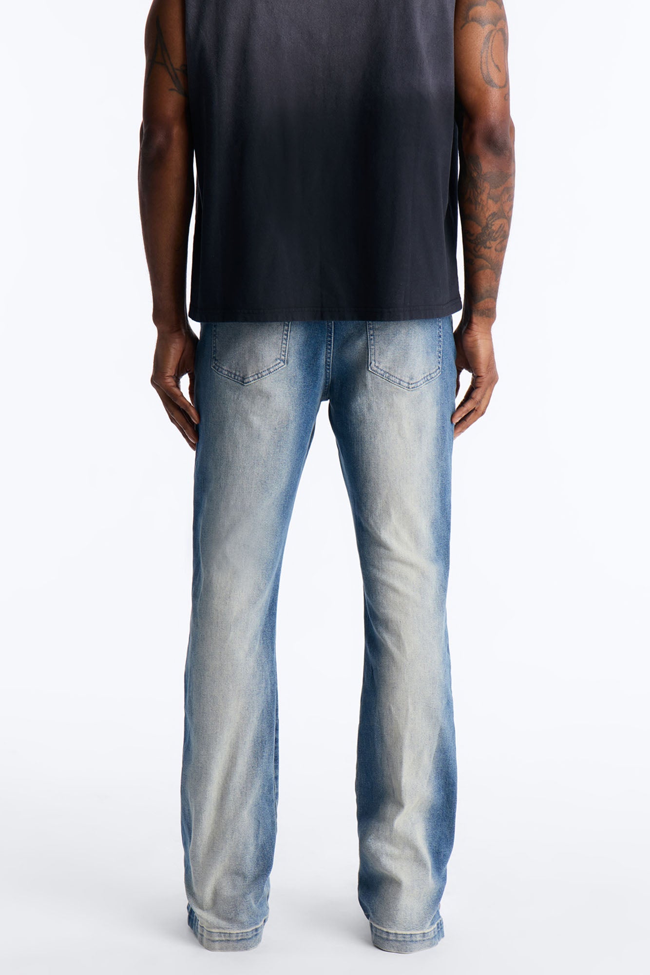 Stacked Skinny Flare Lockdown Jean - Light Wash Fashion Nova