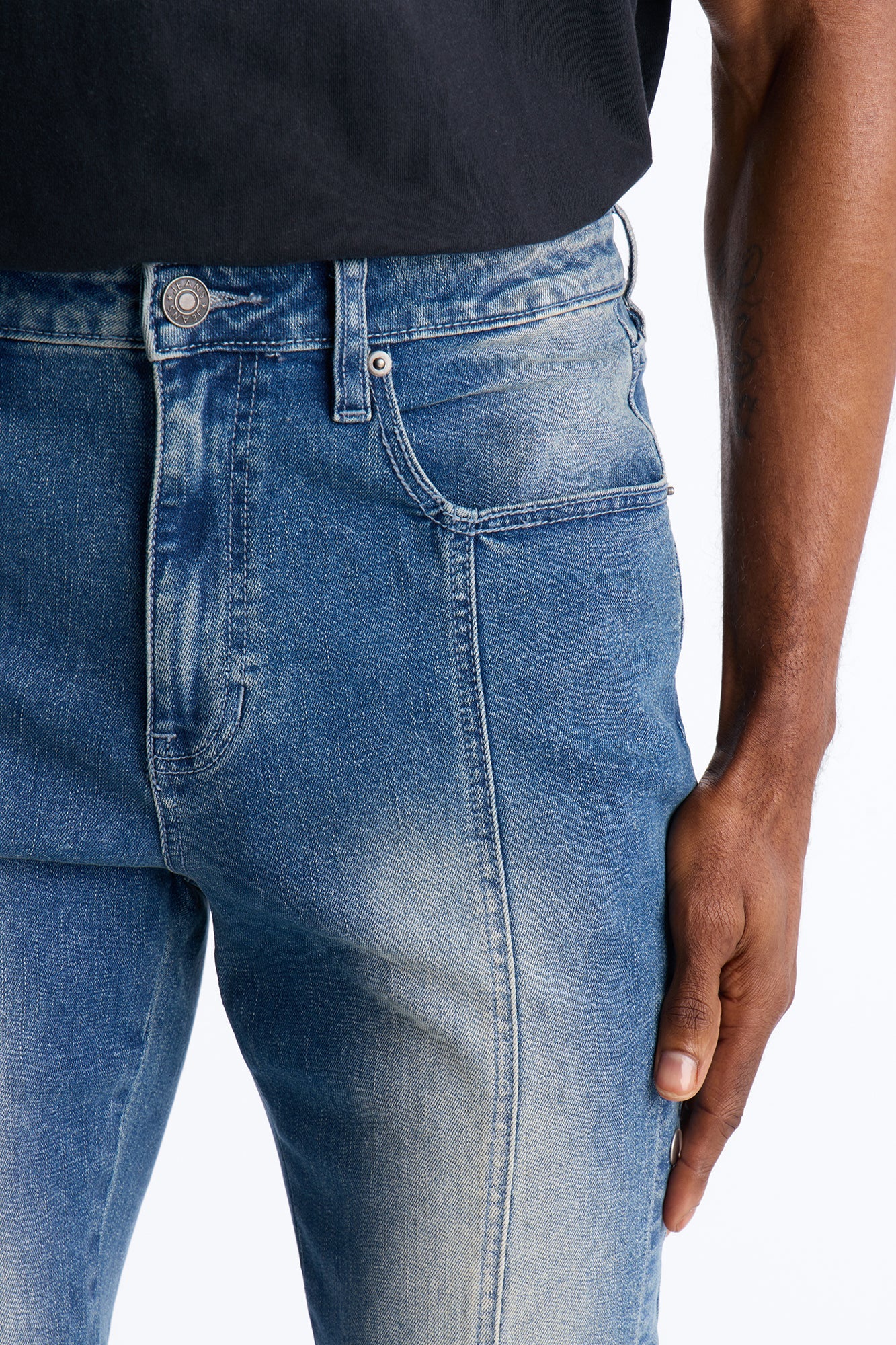 Stacked Skinny Flare Lockdown Jean - Light Wash Fashion Nova