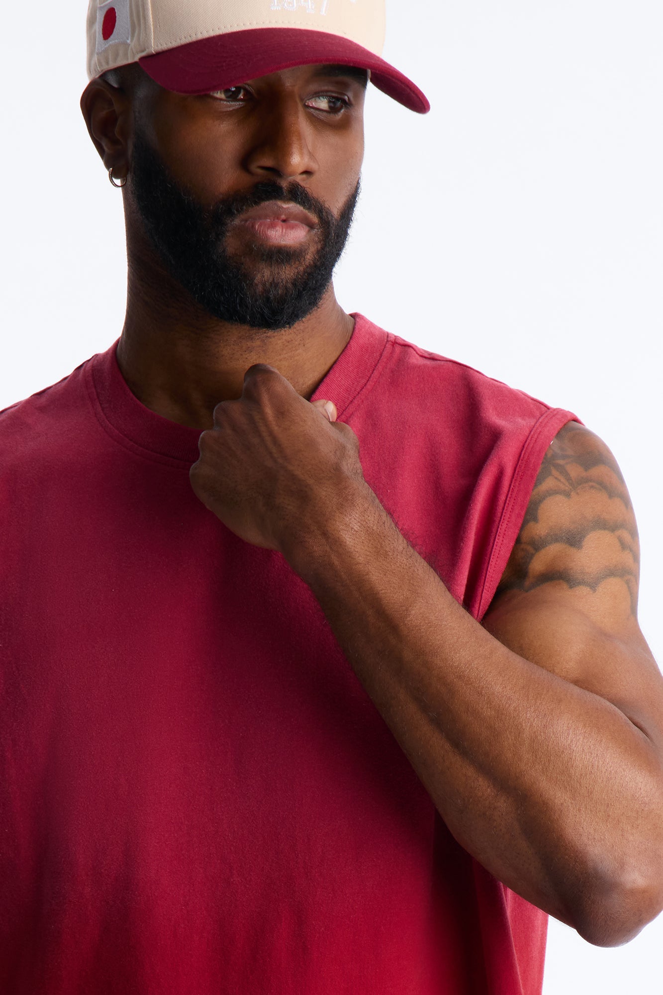 Washed Muscle Tee - Burgundy Fashion Nova
