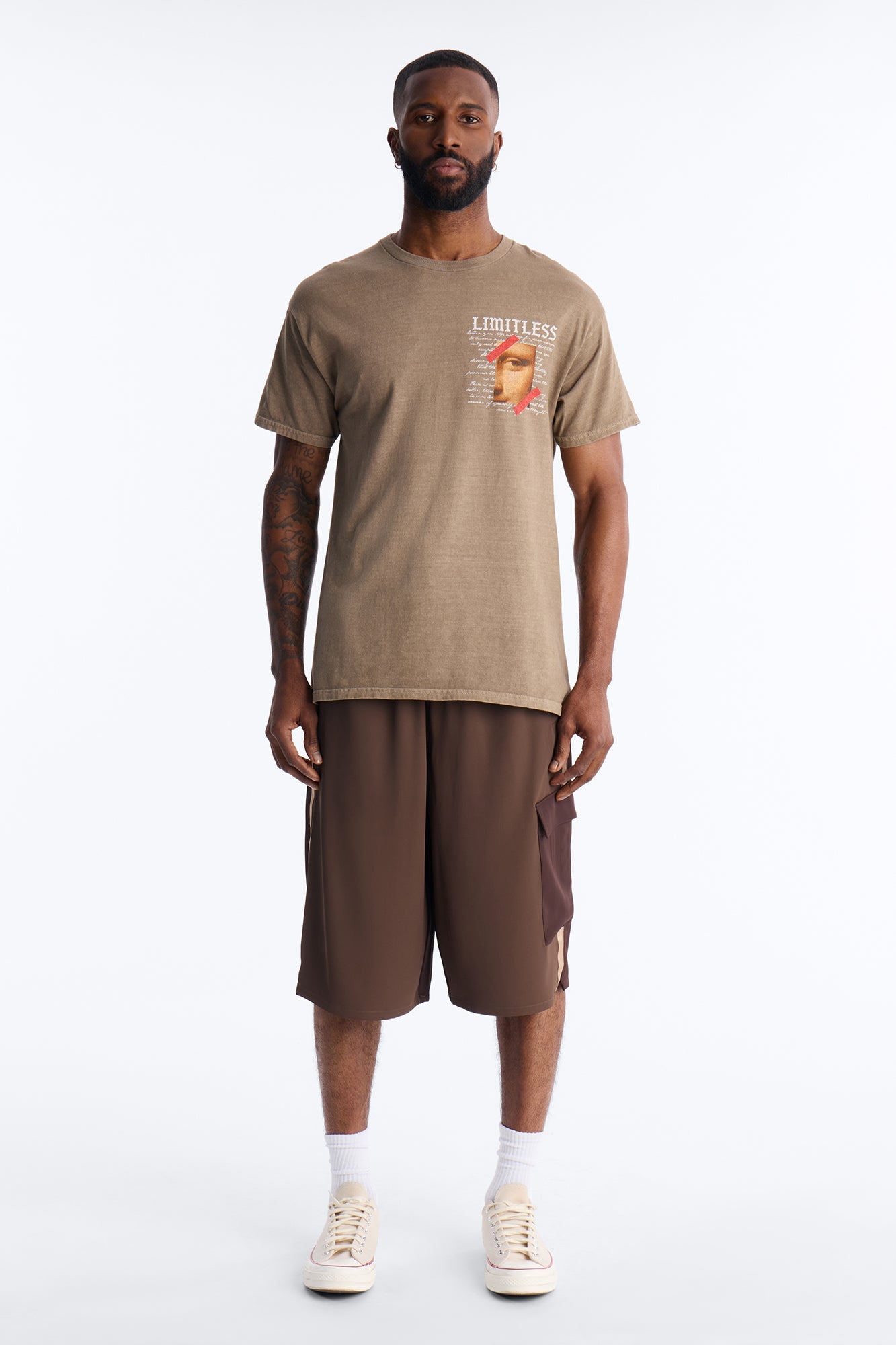 Limitless Art Short Sleeve Tee - Brown Fashion Nova