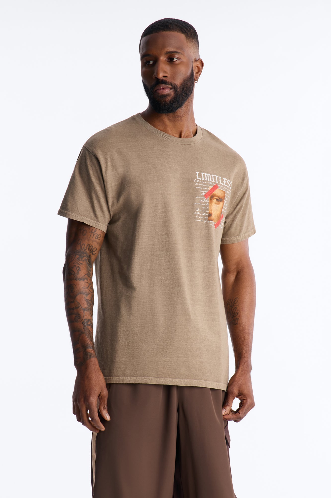 Limitless Art Short Sleeve Tee - Brown Fashion Nova