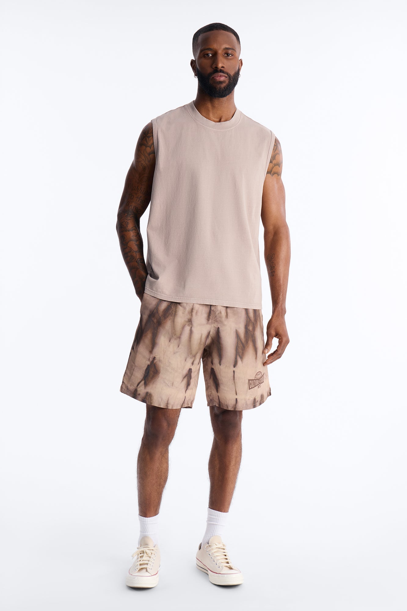Relaxed Artificial View Short - Brown Fashion Nova