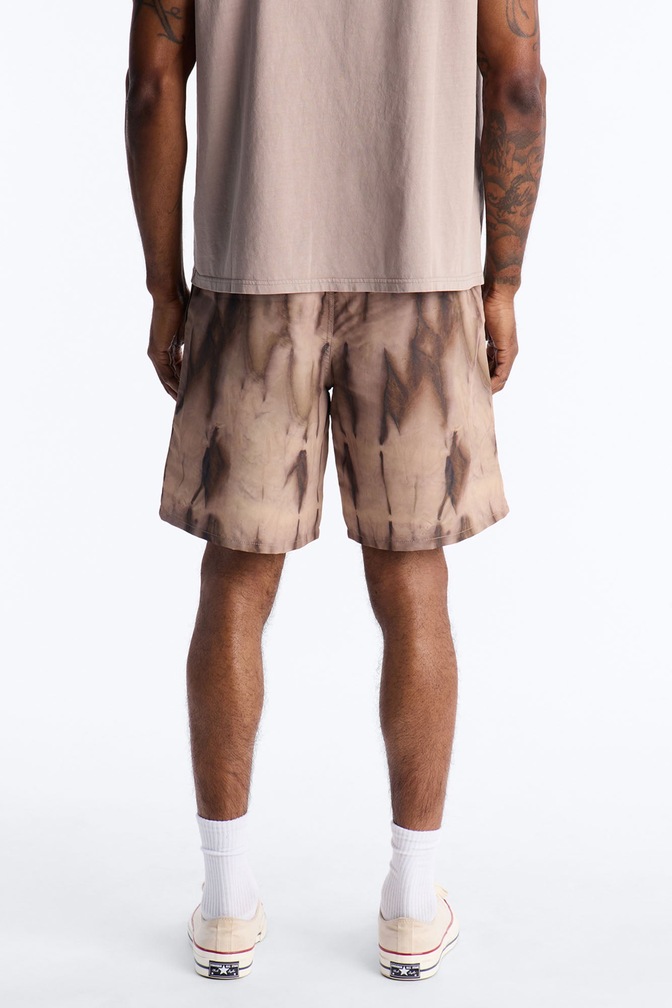 Relaxed Artificial View Short - Brown Fashion Nova