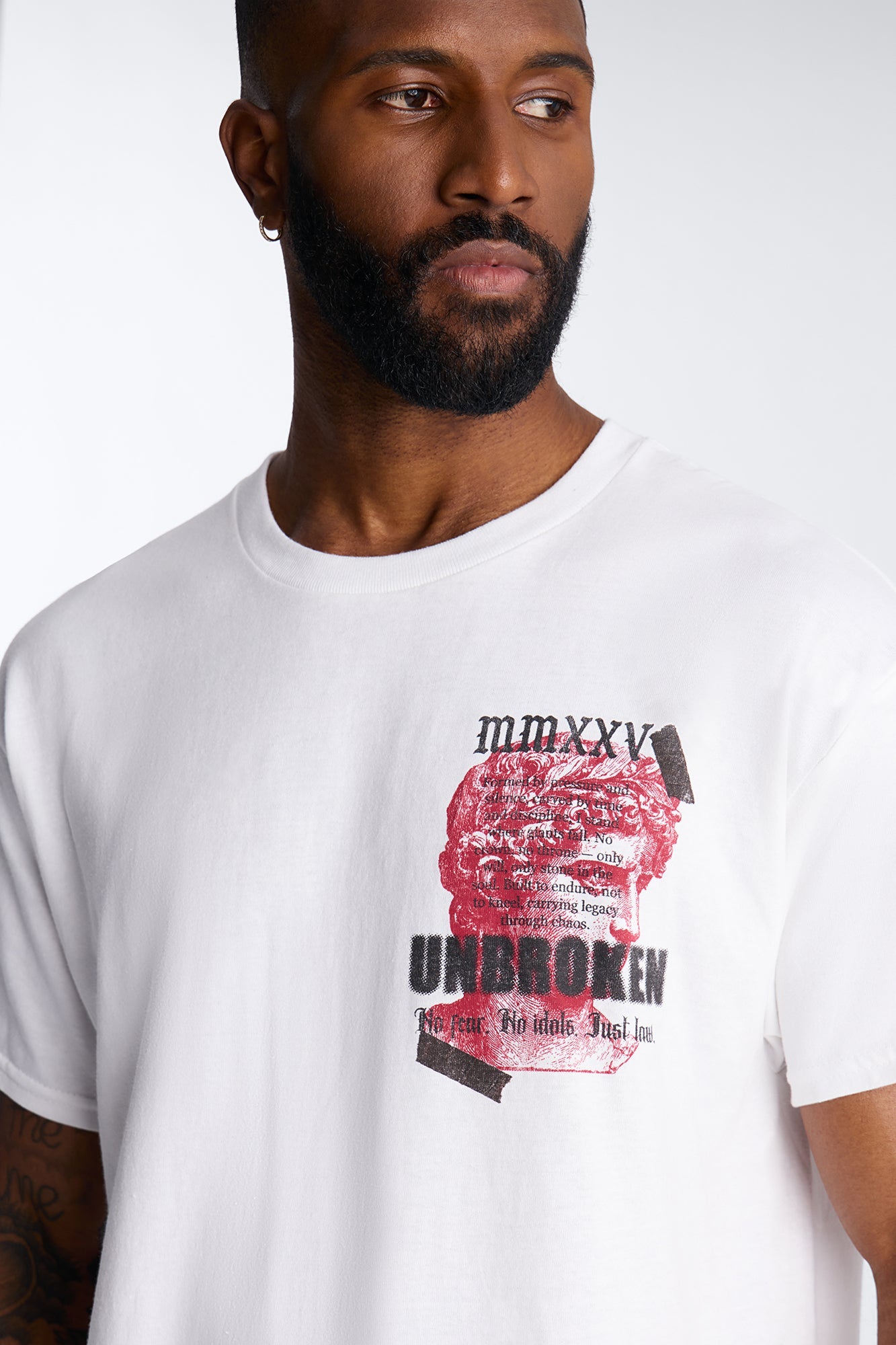 Unbroken And Focused Oversized Short Sleeve Tee - White Fashion Nova