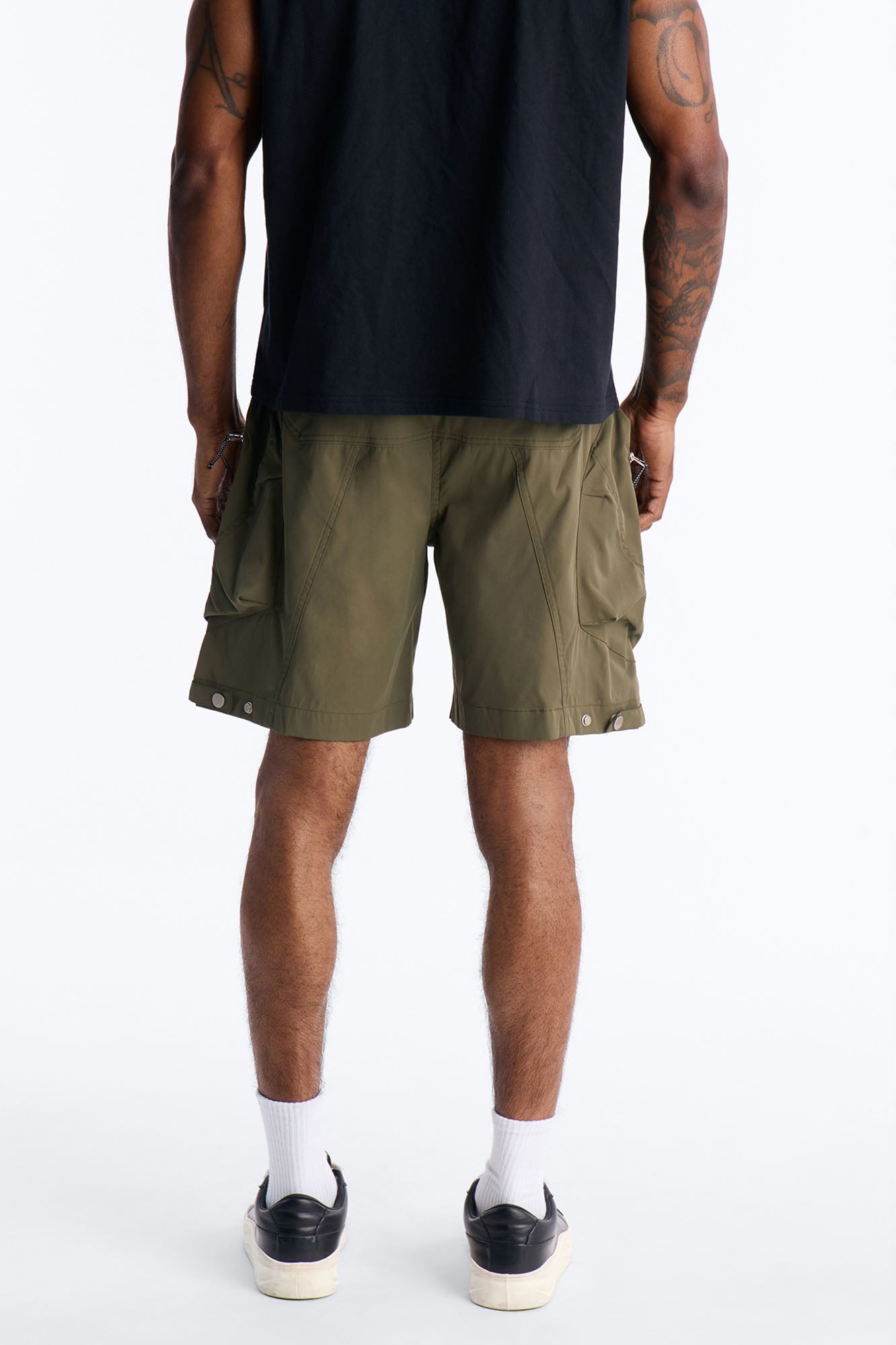 Relaxed Pearson Gates Multi Straps Utility Short - Olive Fashion Nova