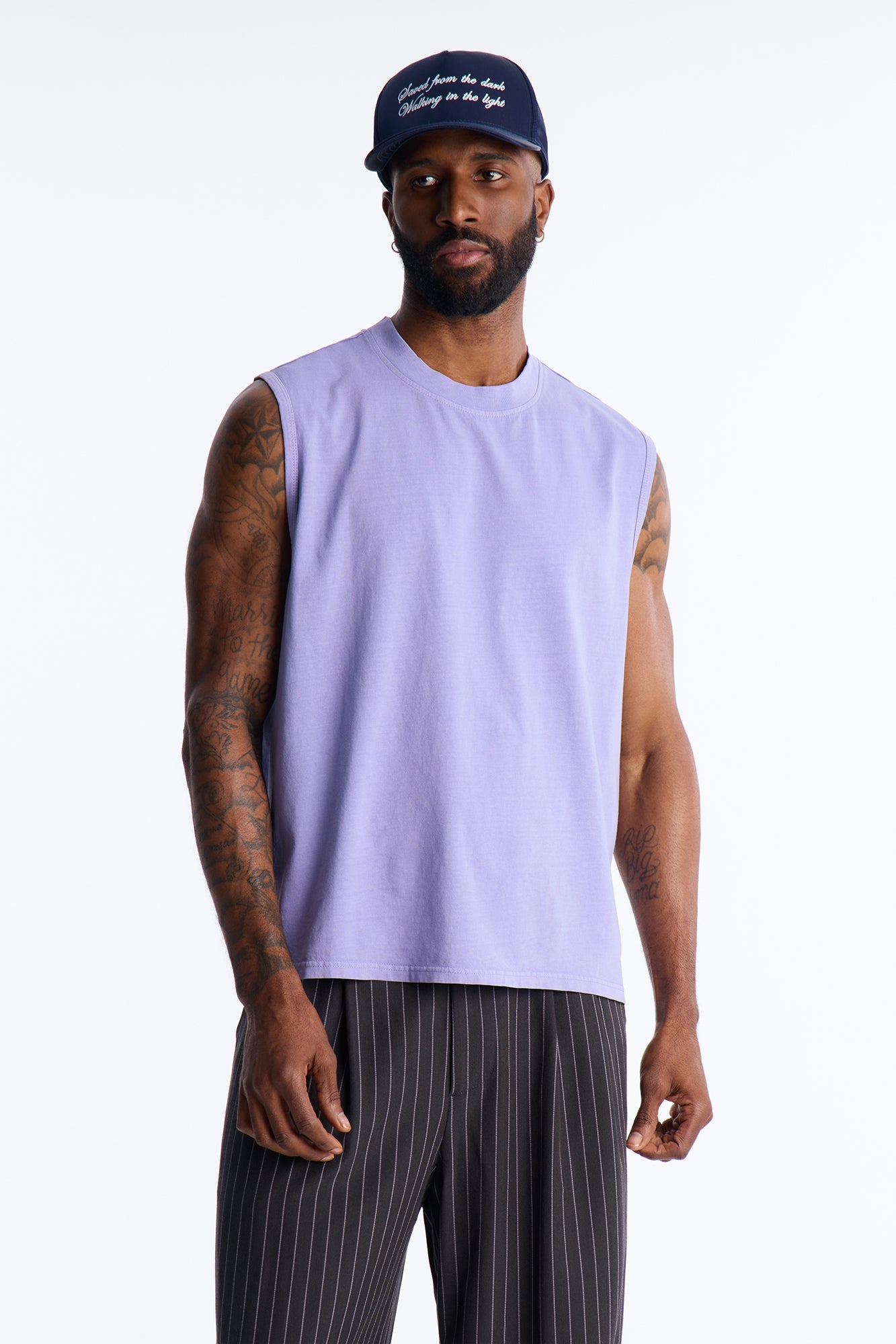 Cropped Muscle Tee - Lavender Fashion Nova