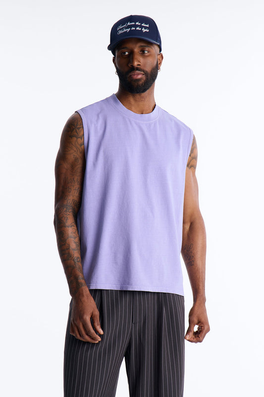 Cropped Muscle Tee - Lavender Fashion Nova