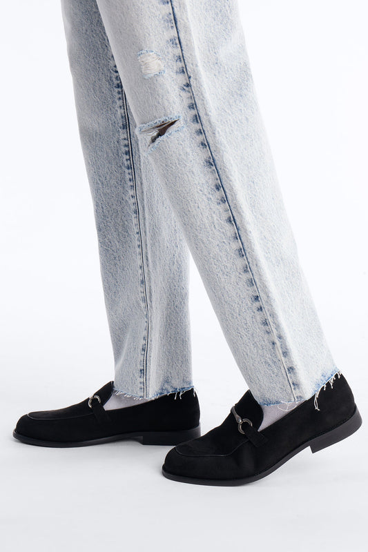 Classic Slip On Metal Detail Loafer - Black Fashion Nova