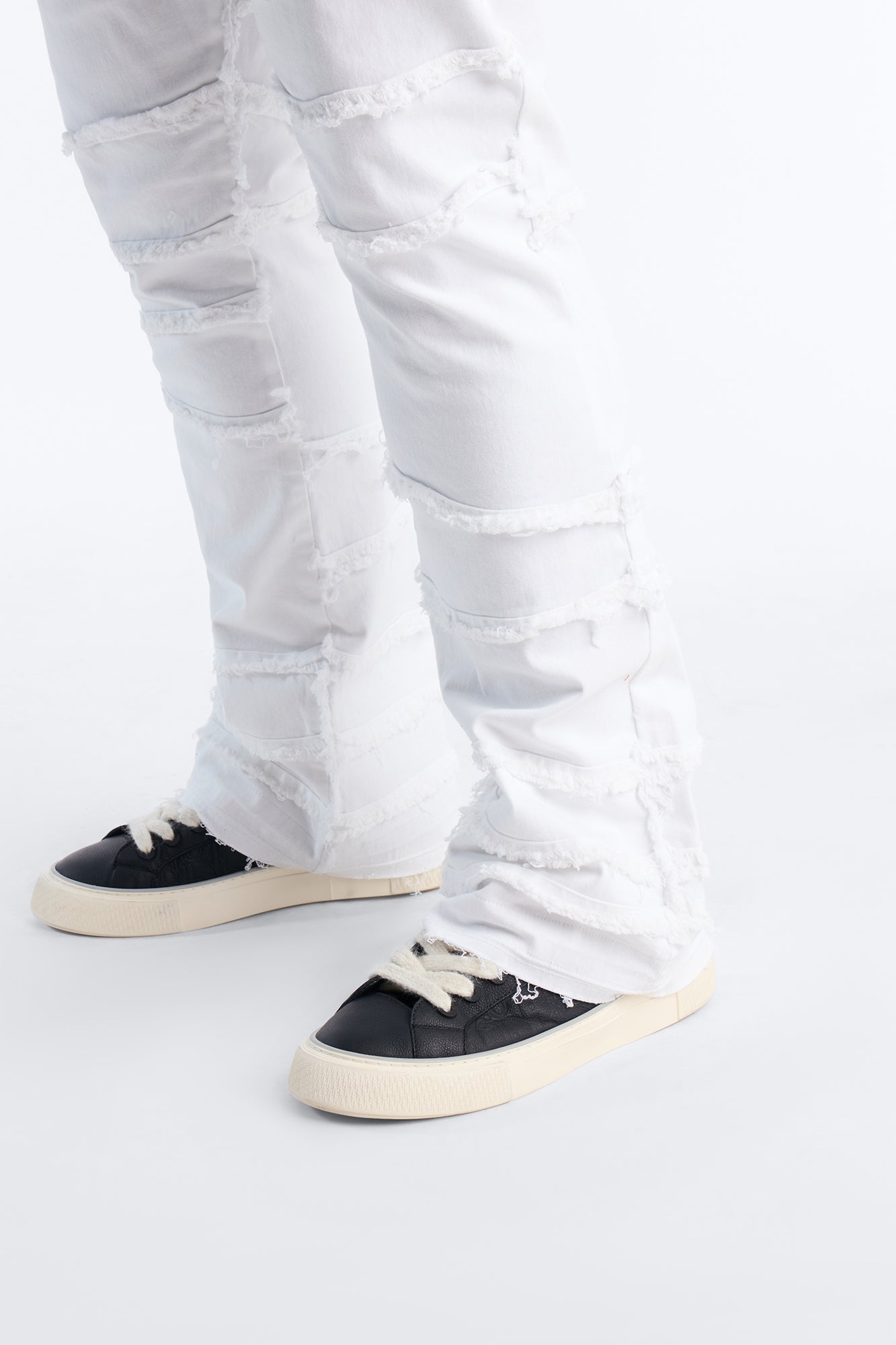 Stacked Skinny Flare Fray It Up Jean - White Fashion Nova