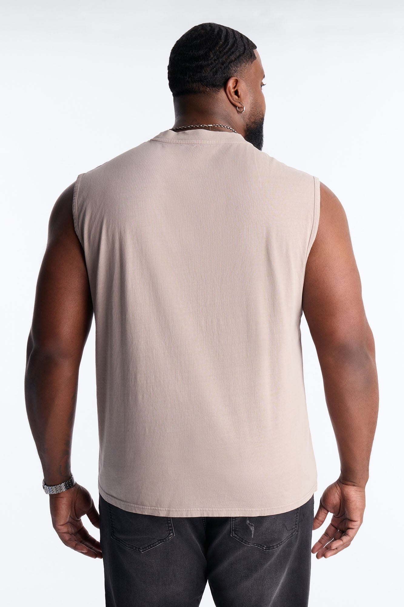 Cropped Muscle Tee - Taupe Fashion Nova