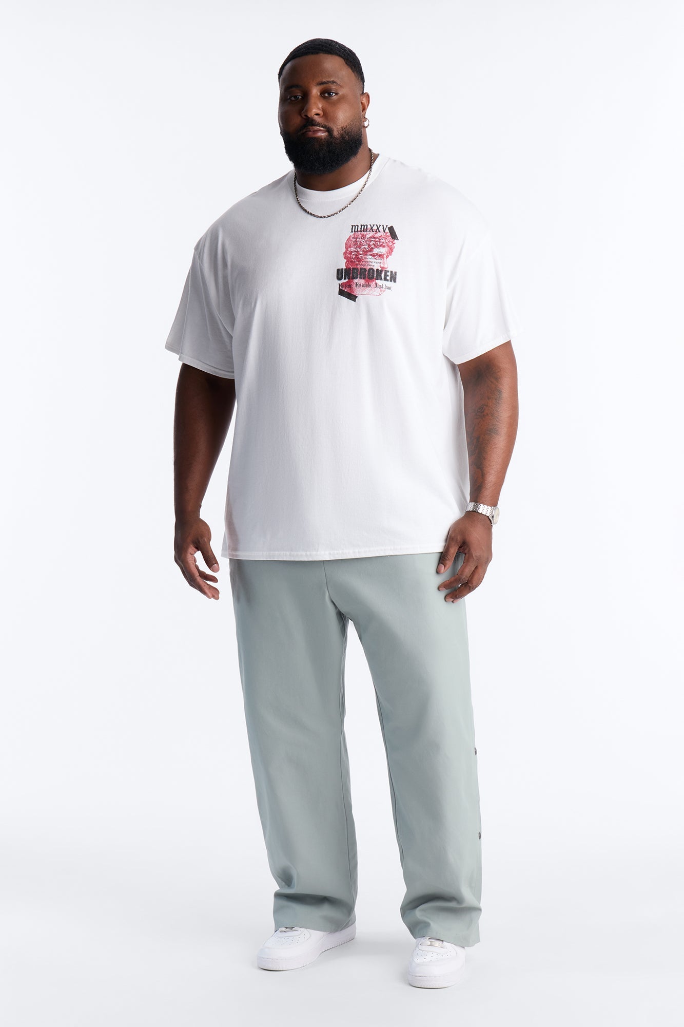 Unbroken And Focused Oversized Short Sleeve Tee - White Fashion Nova