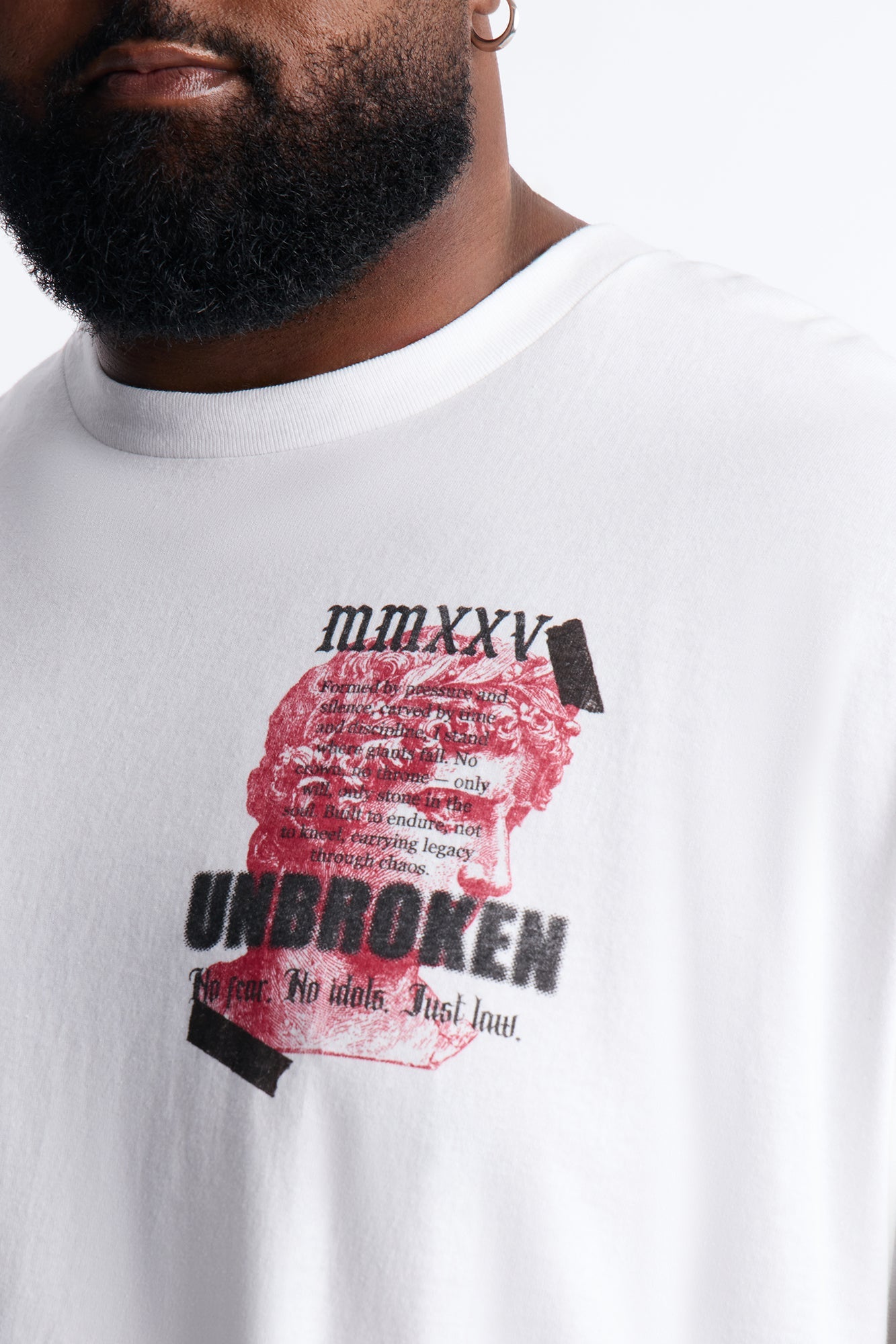 Unbroken And Focused Oversized Short Sleeve Tee - White Fashion Nova