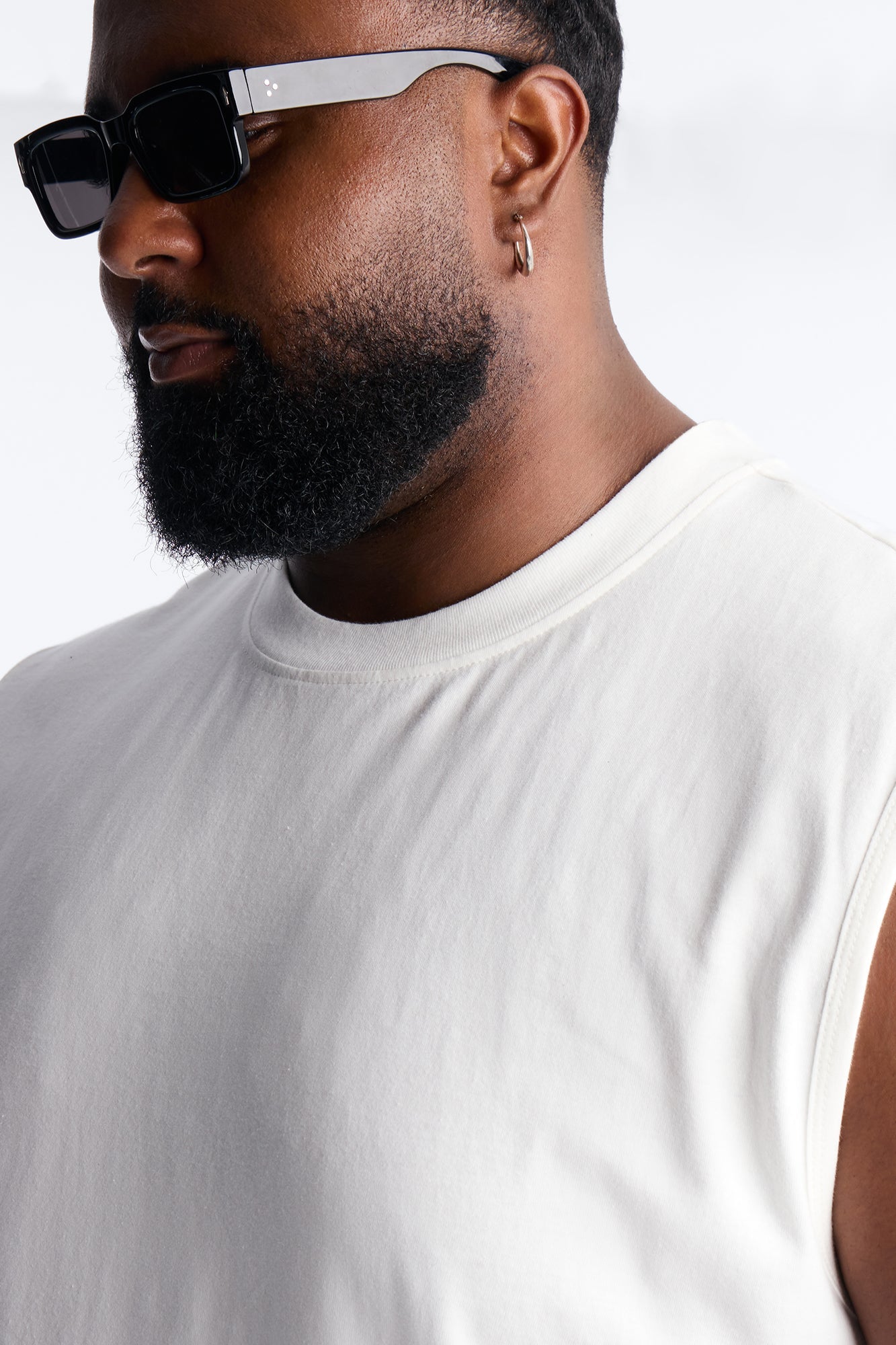 Cropped Muscle Tee - White Fashion Nova