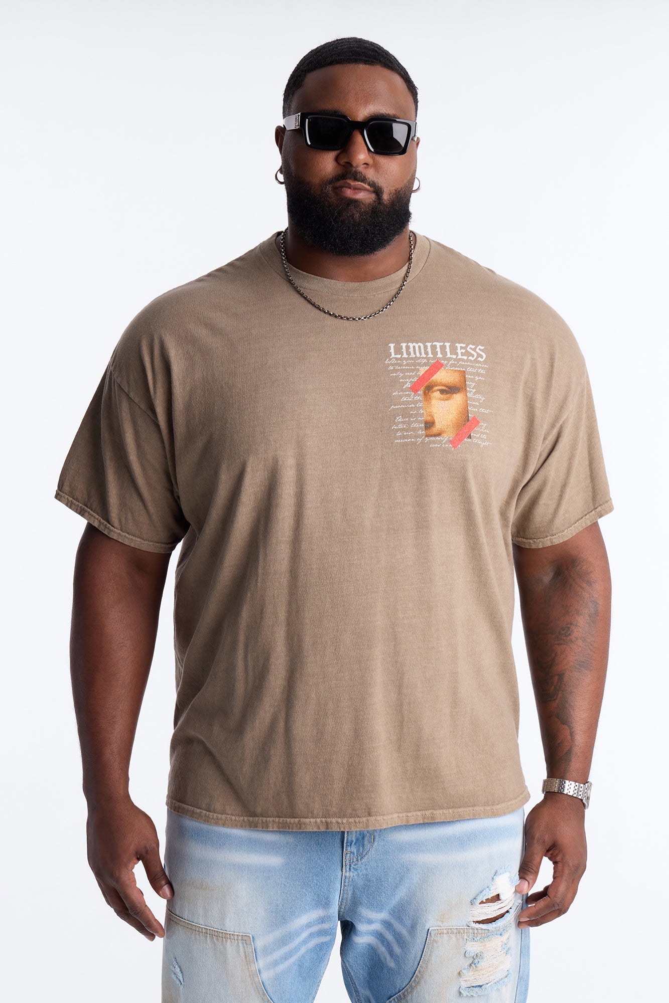 Limitless Art Short Sleeve Tee - Brown Fashion Nova