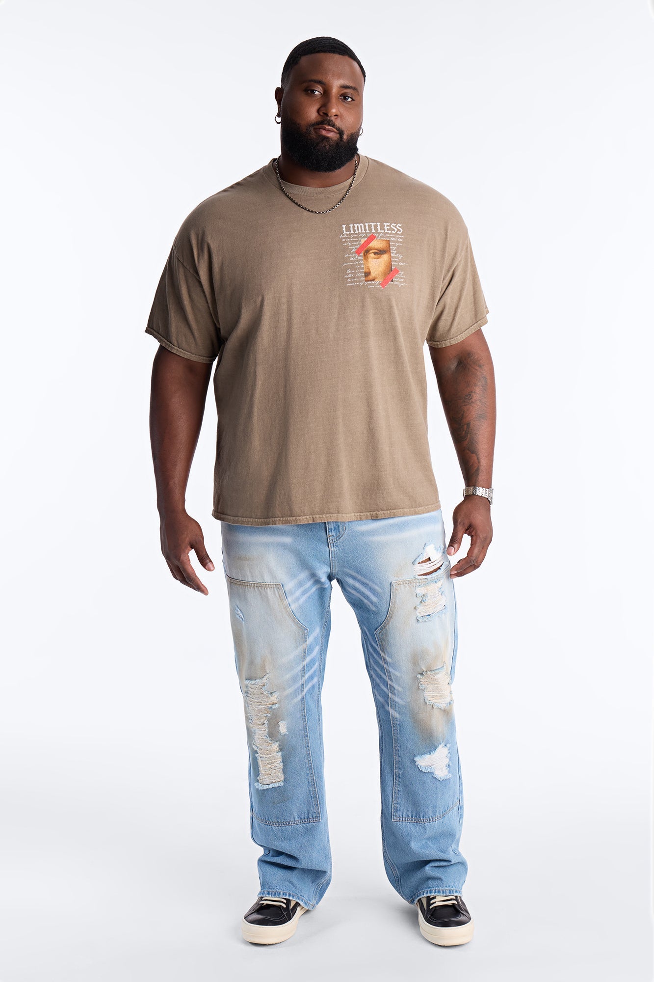 Limitless Art Short Sleeve Tee - Brown Fashion Nova