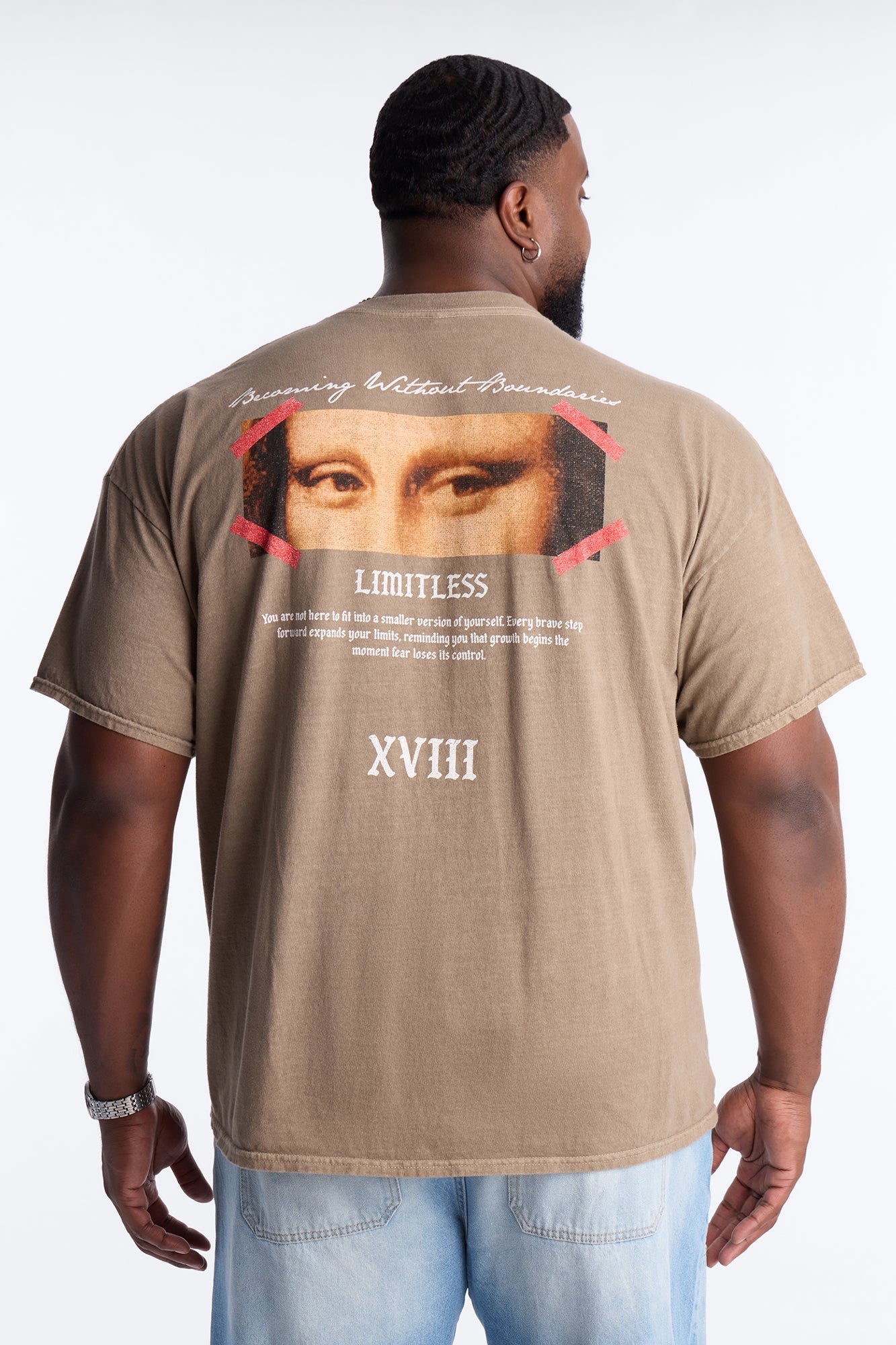 Limitless Art Short Sleeve Tee - Brown Fashion Nova