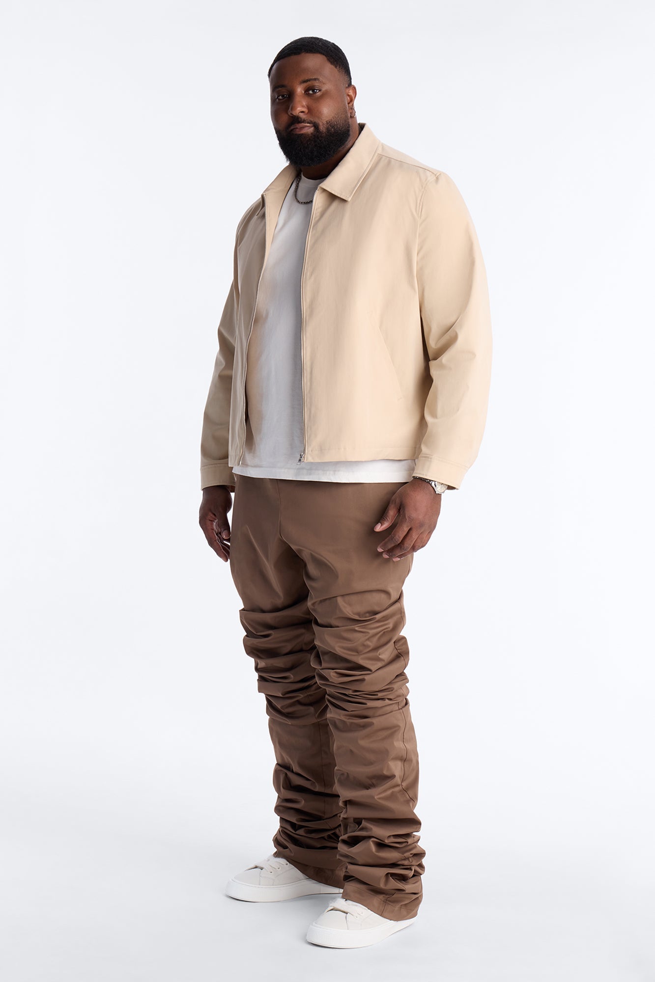Slim Ultra Stacked Colorblock Pant - Brown Fashion Nova