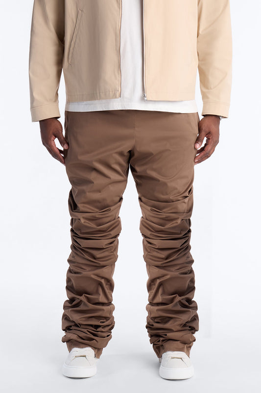 Slim Ultra Stacked Colorblock Pant - Brown Fashion Nova