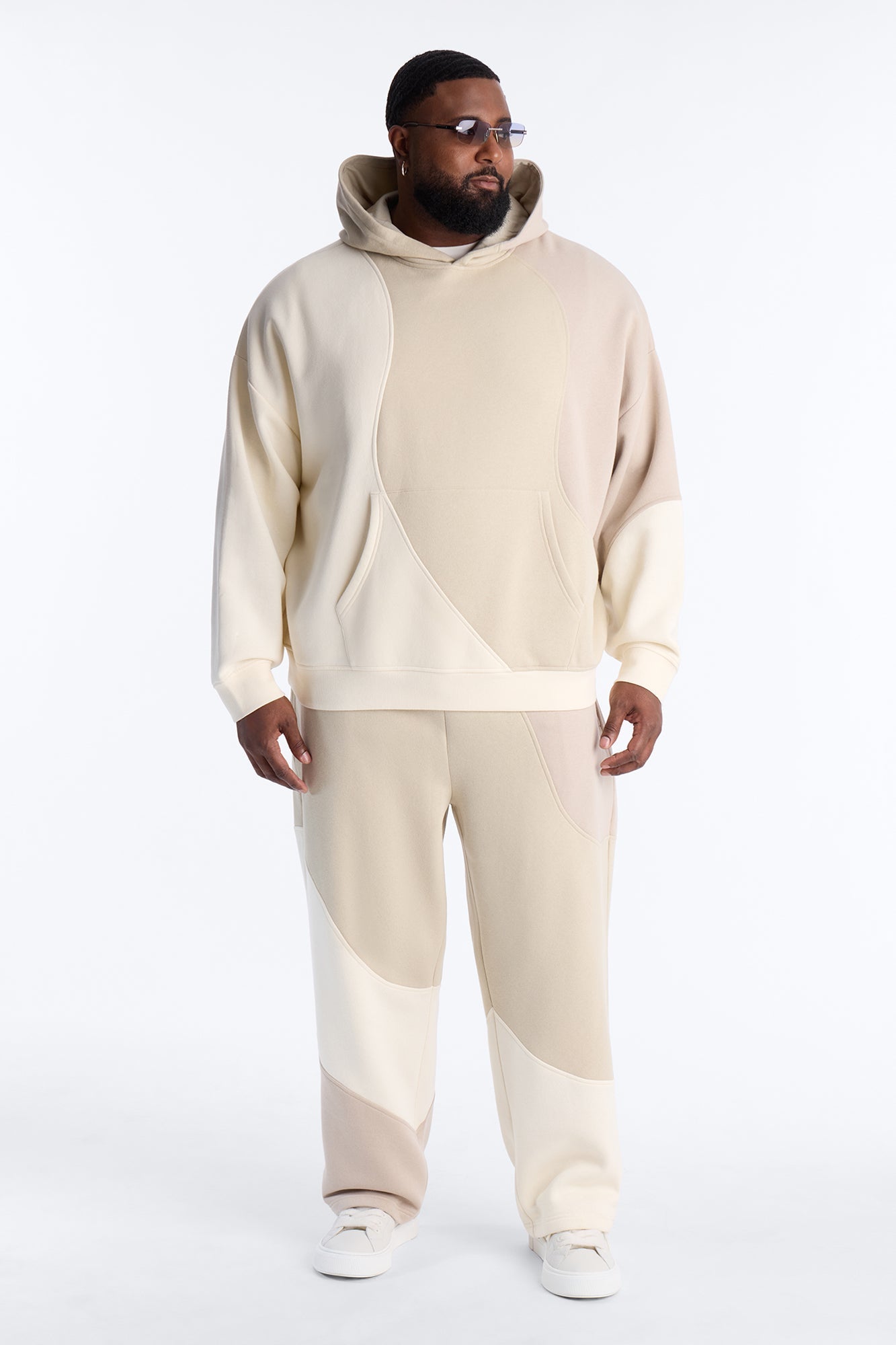 Oversized Neapolitan Paneled Hoodie - Taupe Fashion Nova