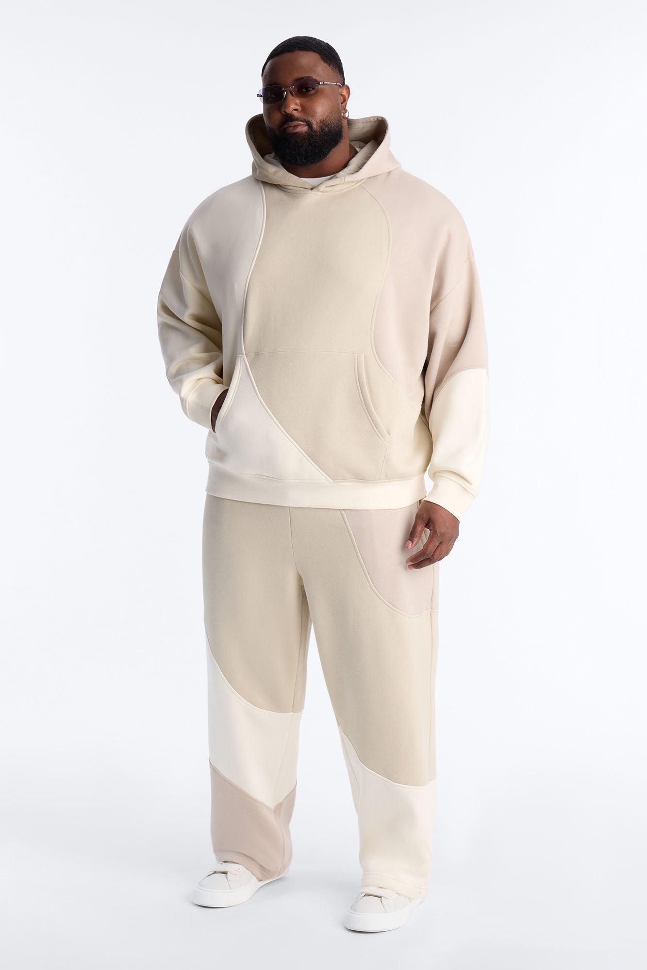 Neapolitan Paneled Straight Sweatpants - Taupe Fashion Nova