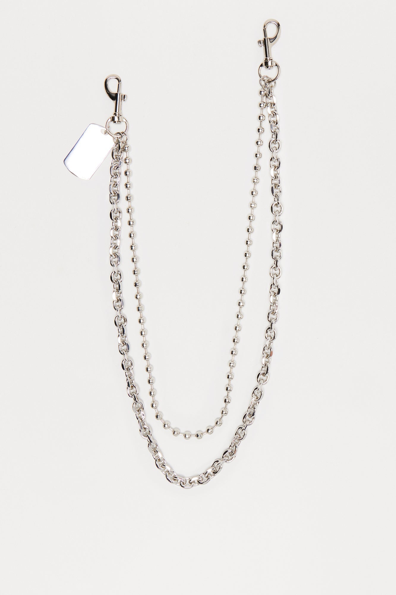 Lullaby Stacked Dog Chain Pants Chain - Silver Fashion Nova