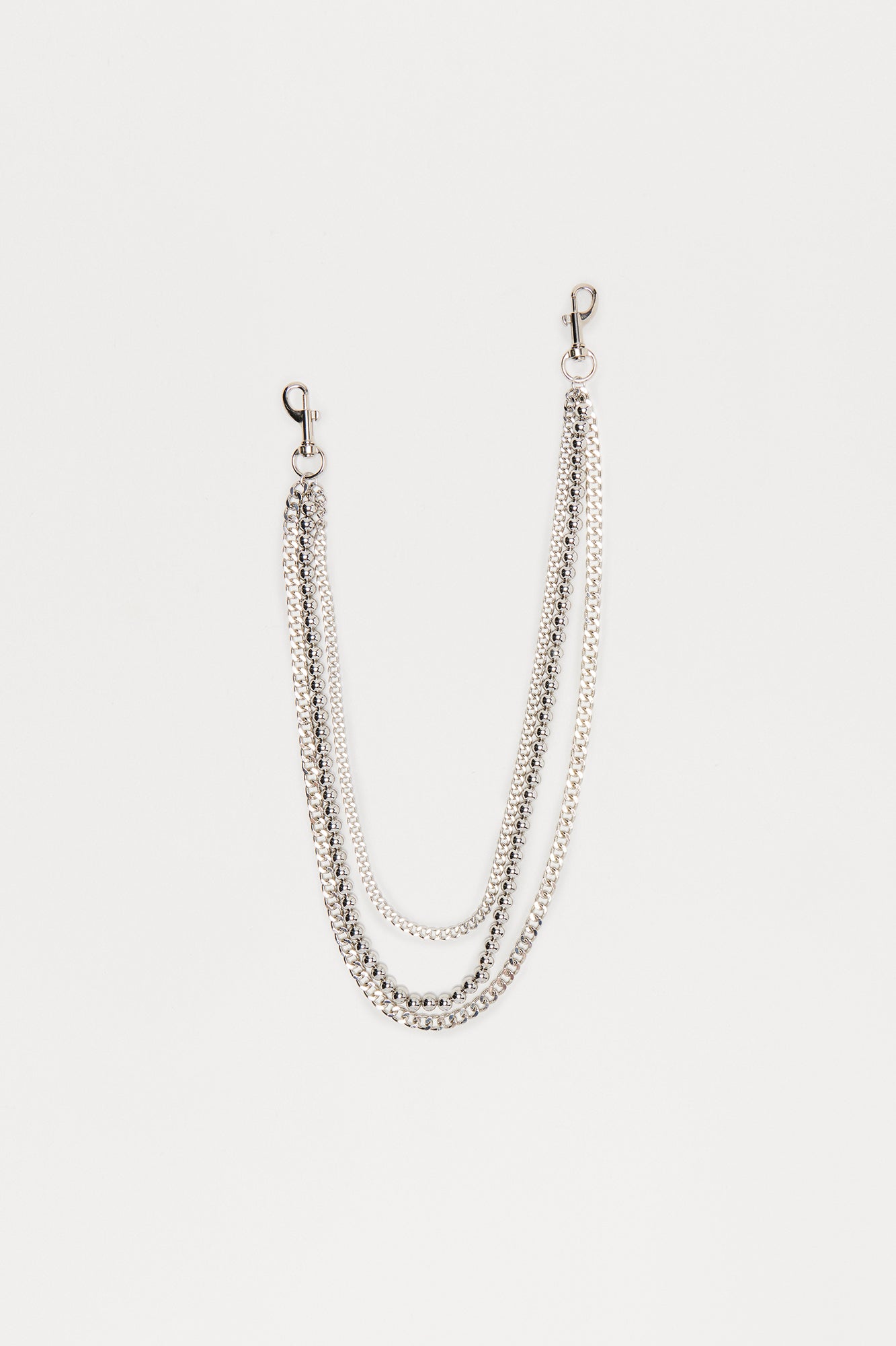 Dahlia Triple Stacked Pants Chain - Silver Fashion Nova