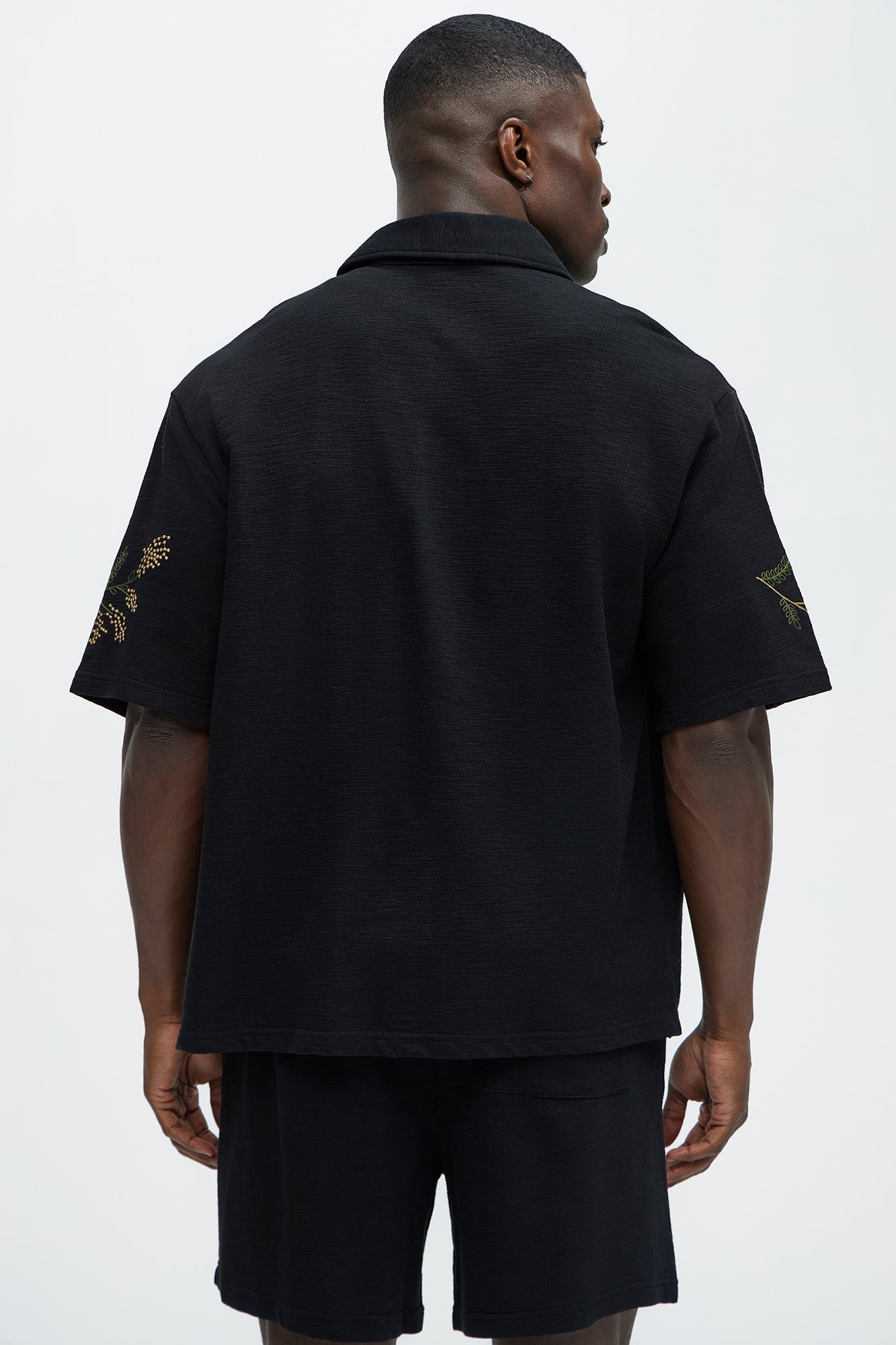 Berries And Bloom Embroidered Shirt - Black Fashion Nova