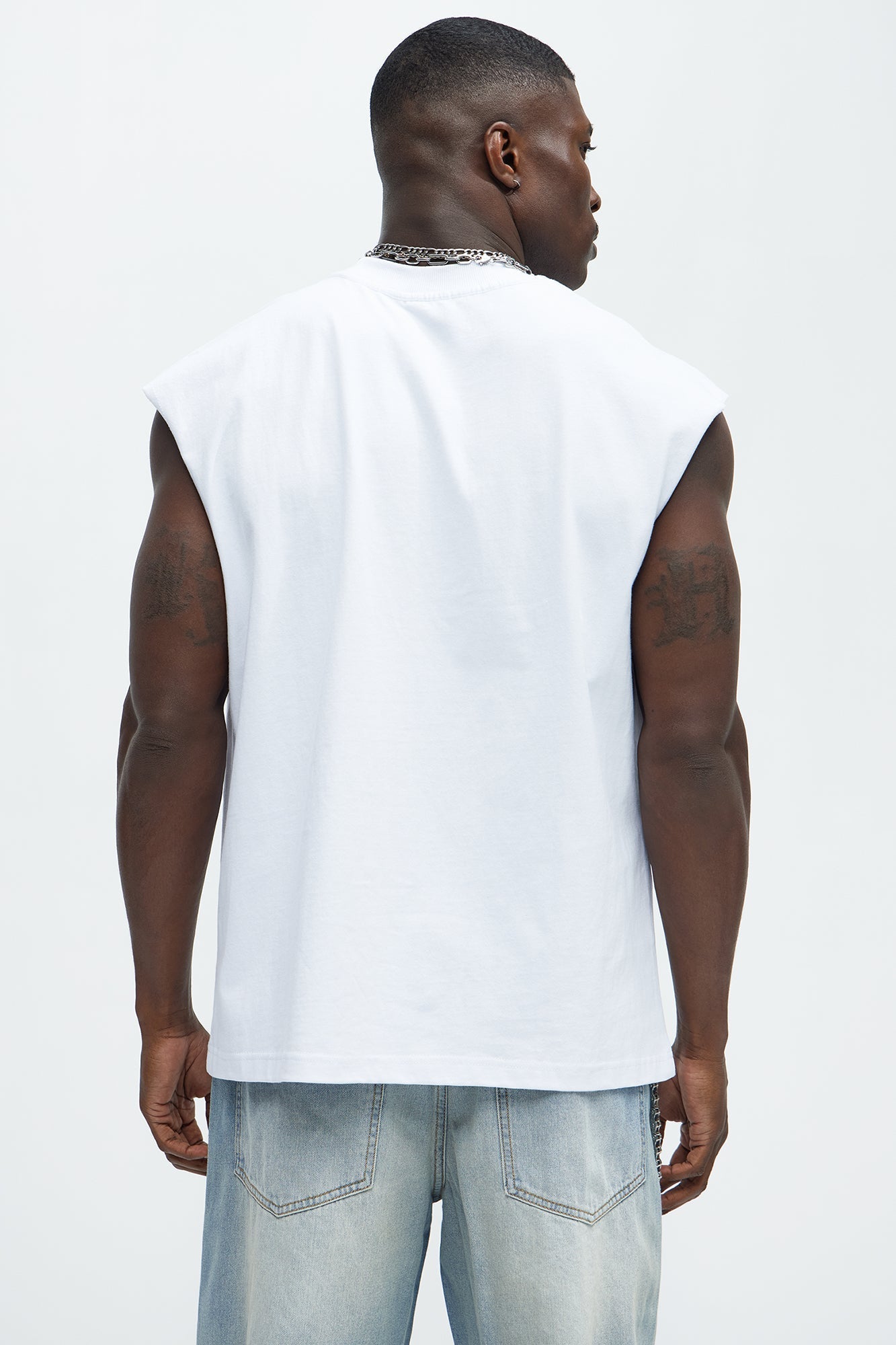 Relaxed Heavyweight Muscle Tee - White Fashion Nova