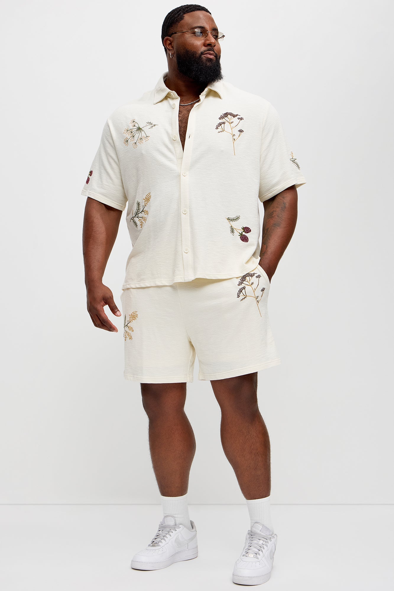 Berries And Bloom Embroidered Shirt - Cream Fashion Nova