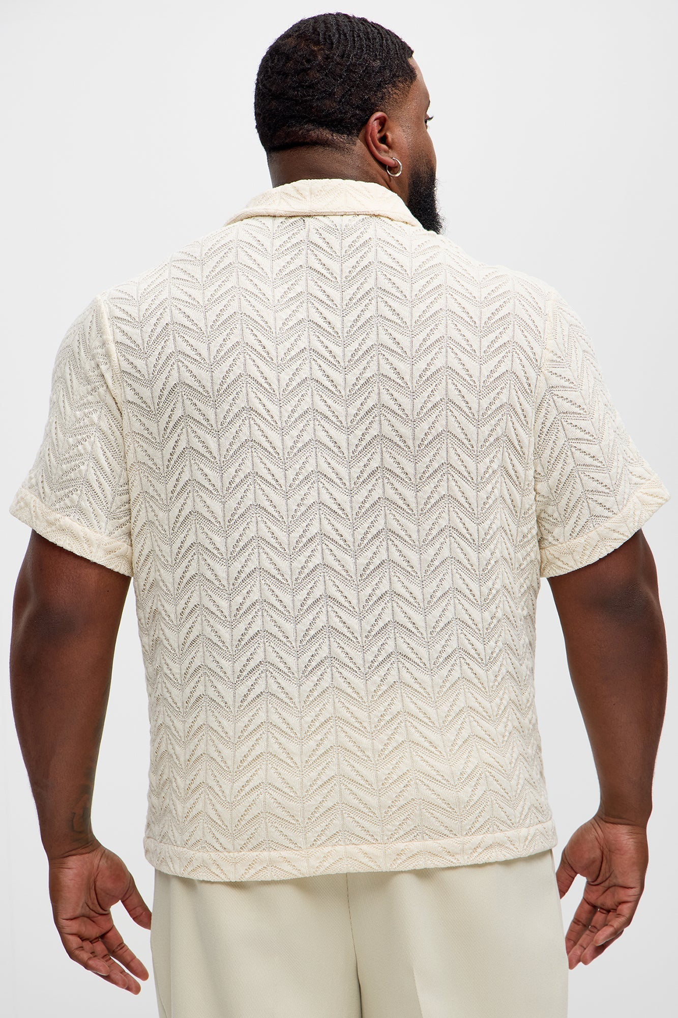 Bellvista Crochet Knitted Cuban Shirt - Cream Fashion Nova