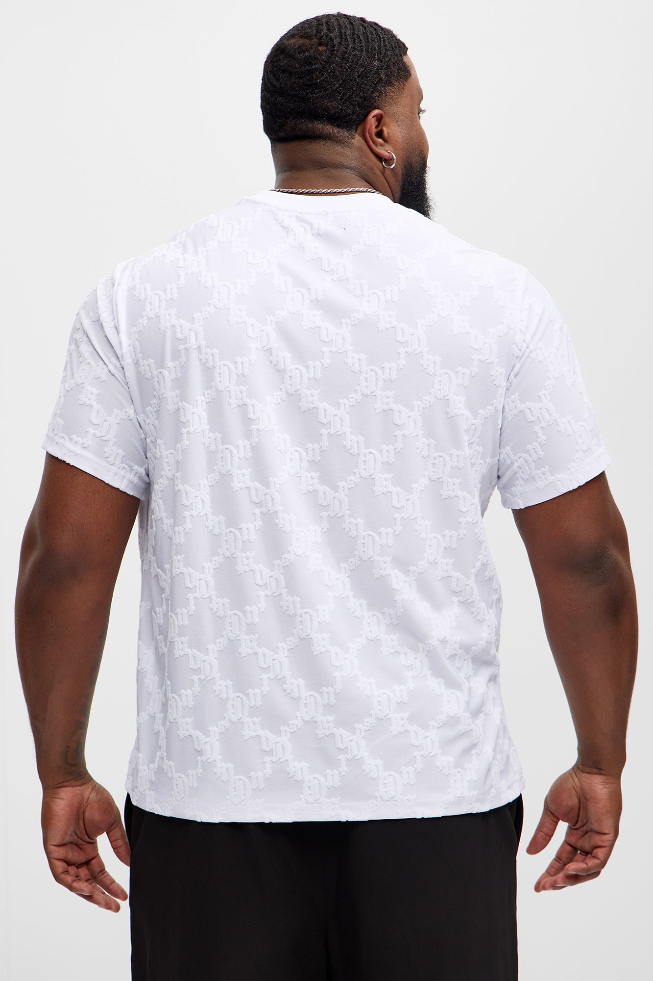 Verbiage Chenille Knit Crew Tee - White Fashion Nova
