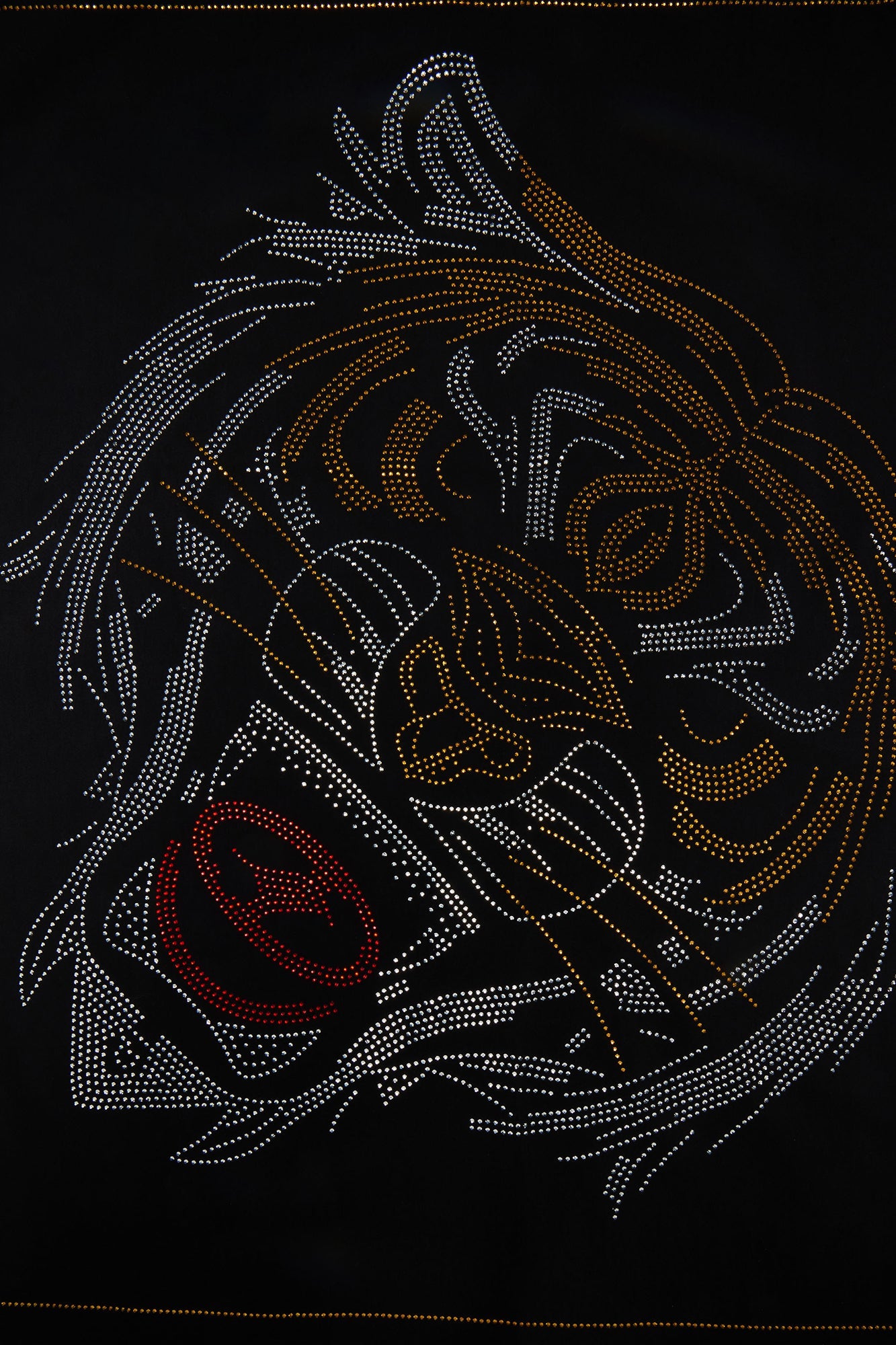 Rhinestone Tiger Graphic Large Bandana - Black Fashion Nova