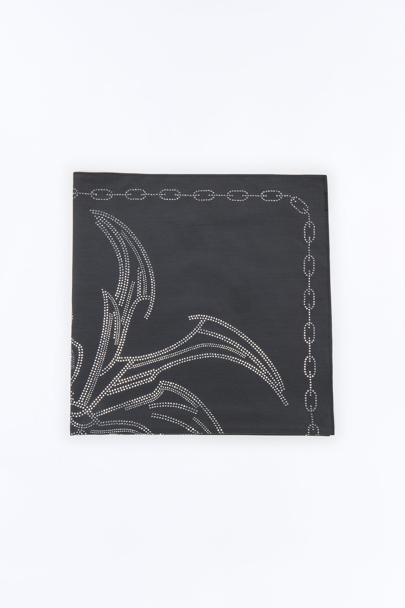 Rhinestone Spider Graphic Large Bandana - Grey Fashion Nova