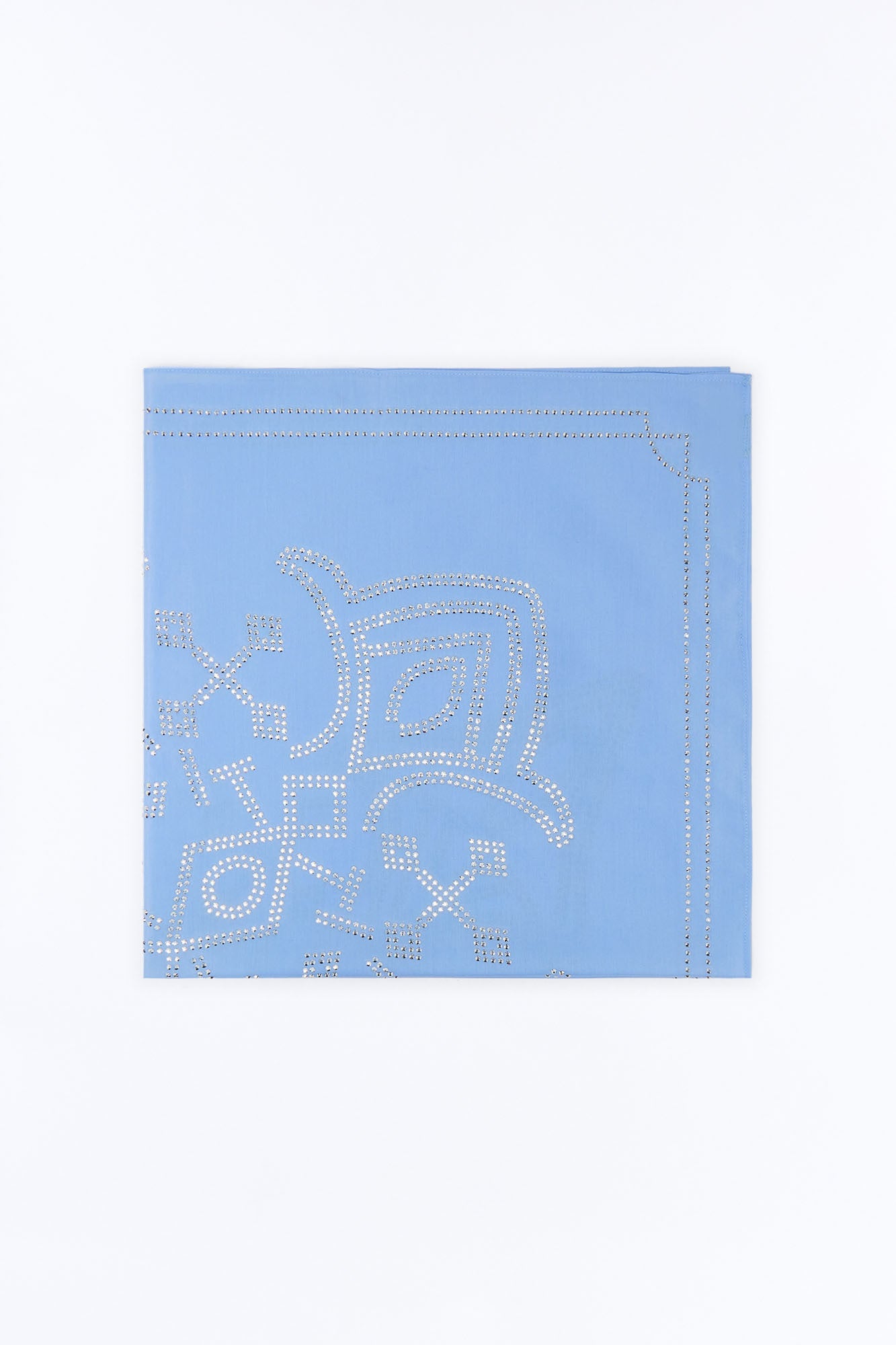 Rhinestone Cross Graphic Large Bandana - Light Blue Fashion Nova