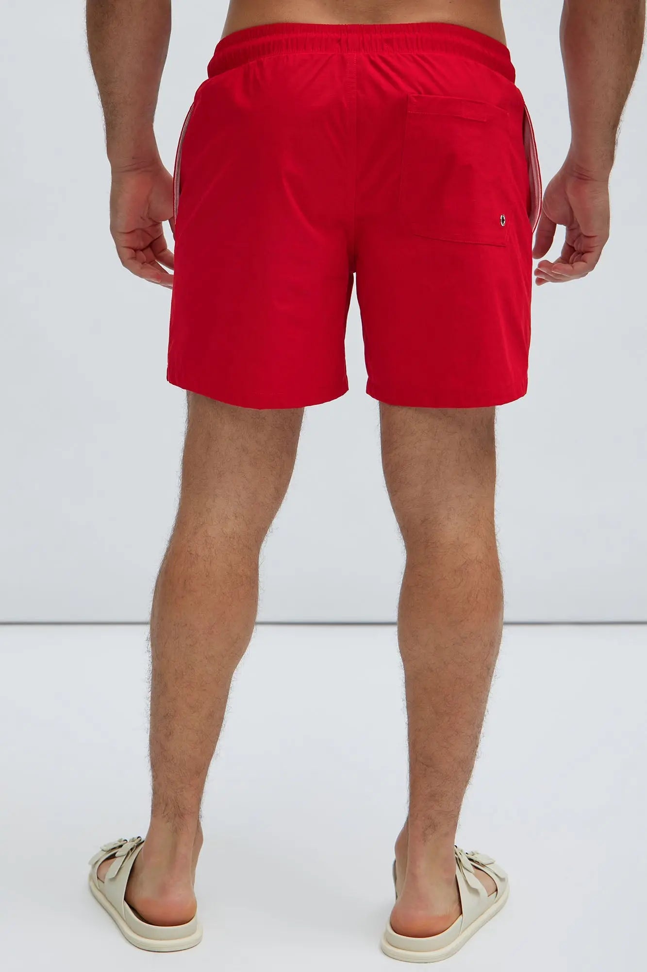 Montez Stretch Swim Trunk 6″ - Brick Red Fashion Nova