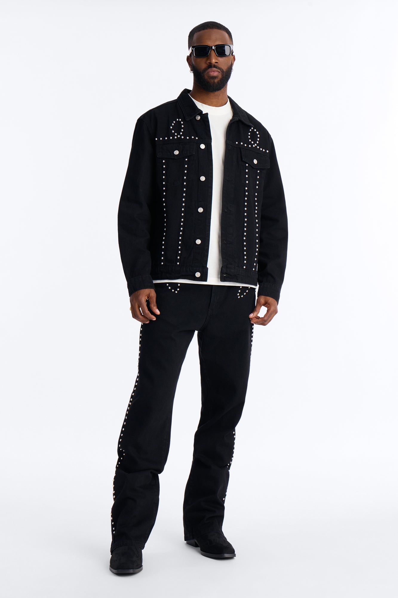 Iron Outlaw Denim Trucker Jacket - Black Fashion Nova