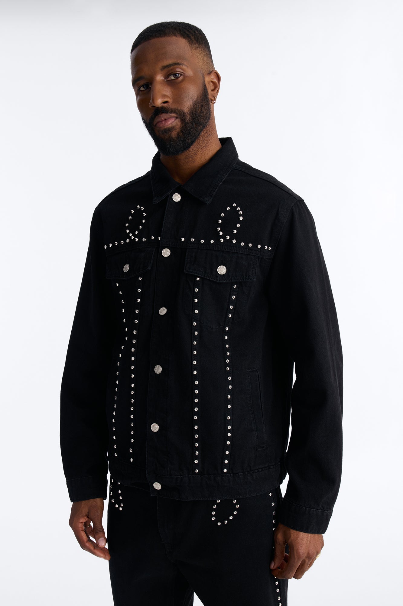 Iron Outlaw Denim Trucker Jacket - Black Fashion Nova