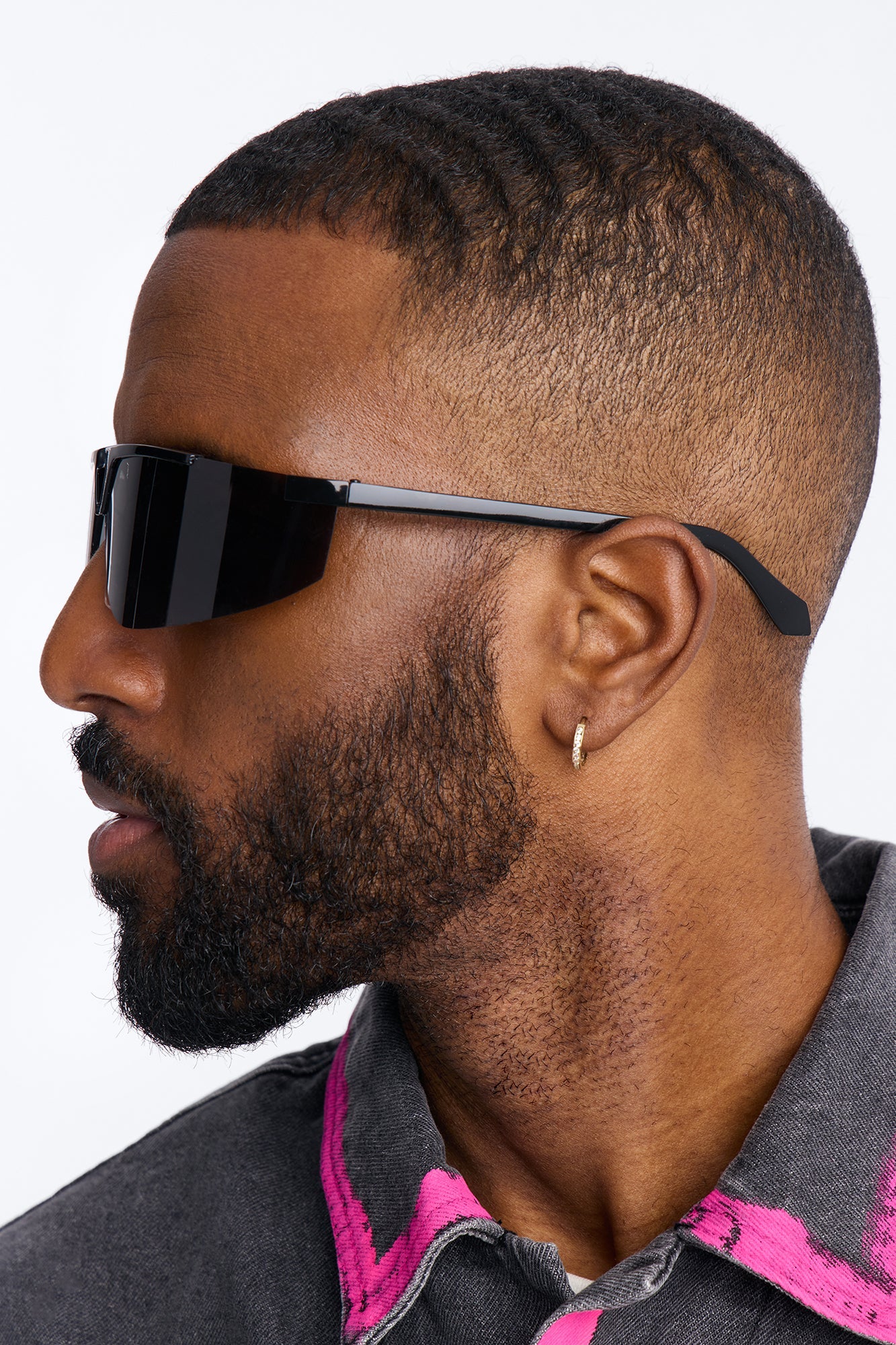 High End Wrapped Aviator Metal Sunglasses - Black Fashion Nova