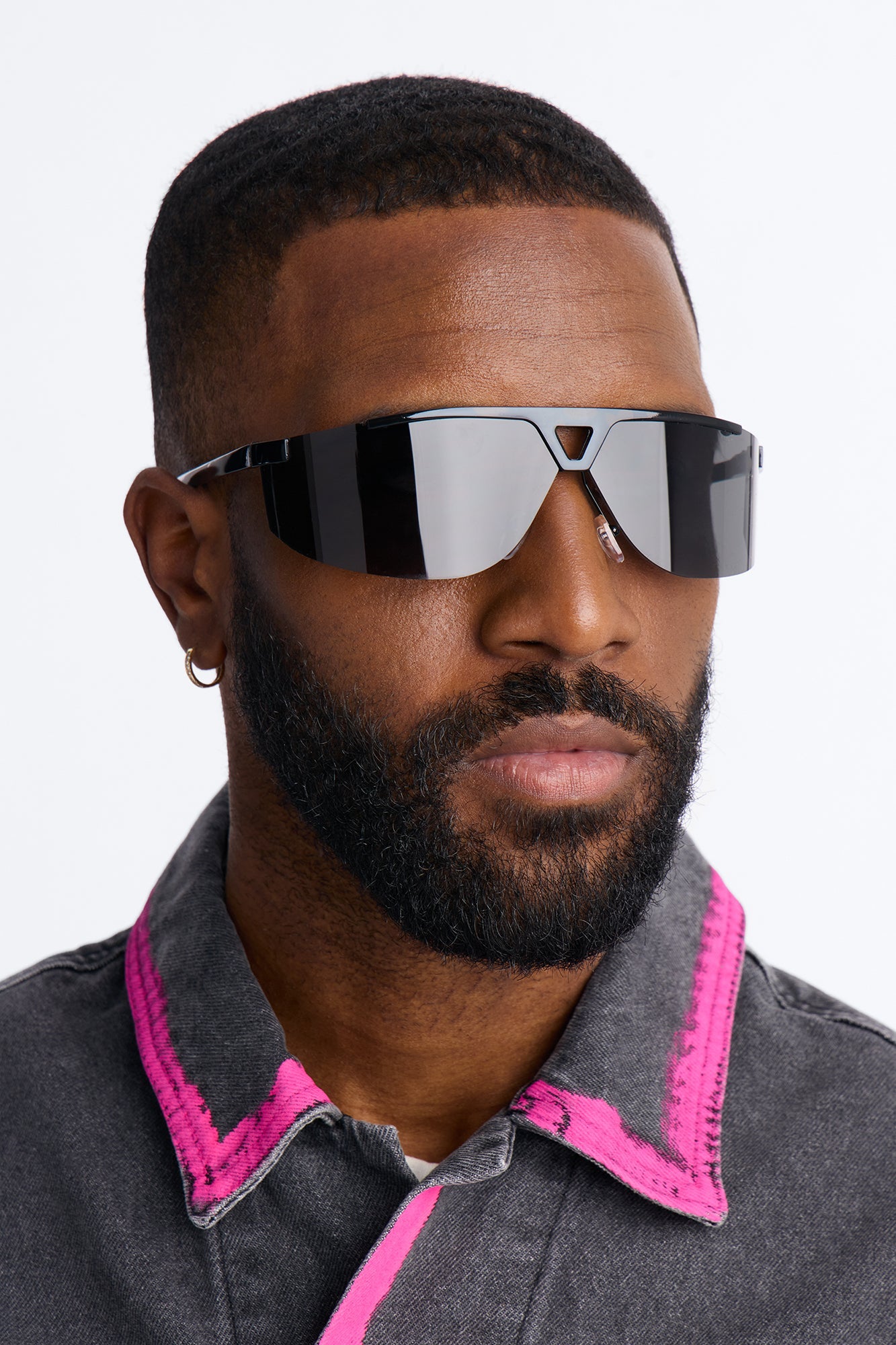 High End Wrapped Aviator Metal Sunglasses - Black Fashion Nova