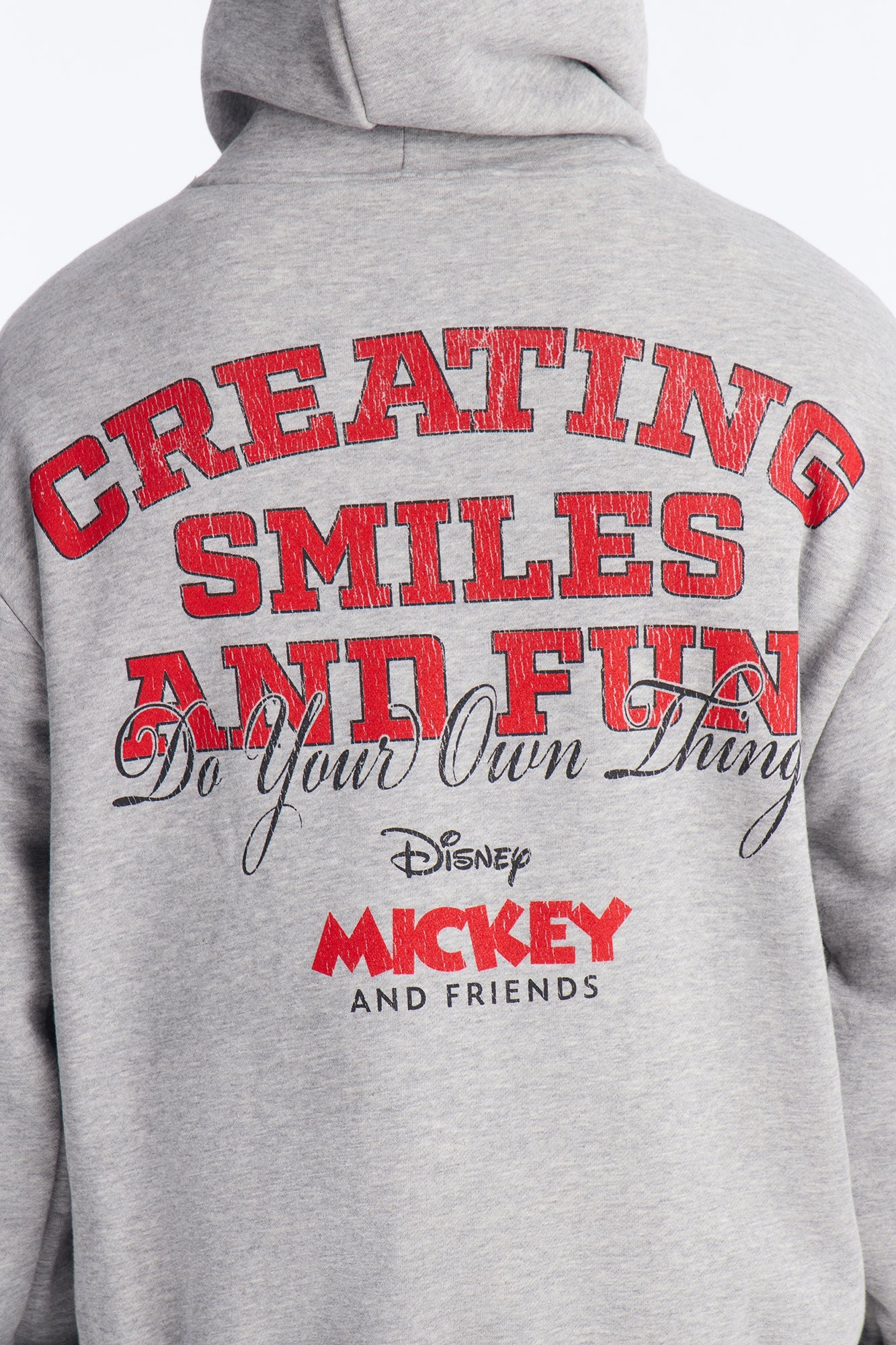Disney Mickey And Friends Do Your Own Thing Hoodie - Heather Grey Fashion Nova