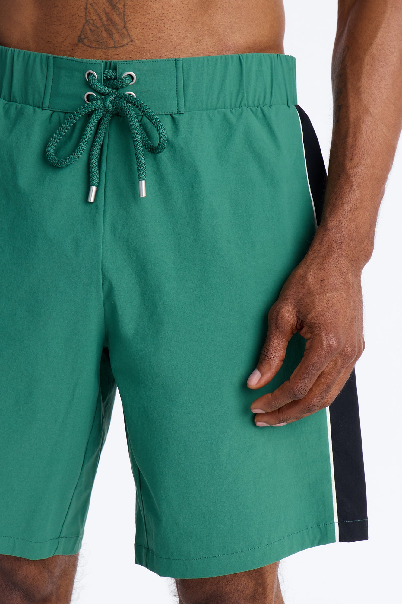 Everyday Stretch Paneled Boardshorts 9″ - Green Fashion Nova
