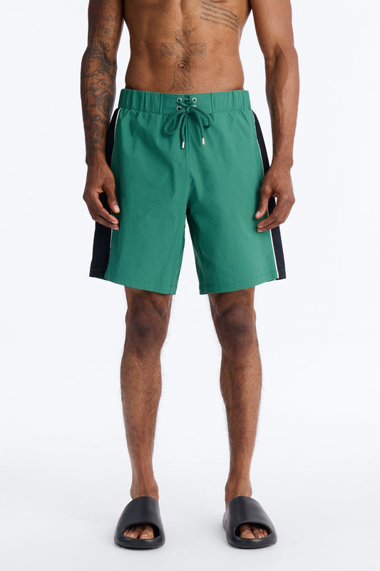 Everyday Stretch Paneled Boardshorts 9″ - Green Fashion Nova
