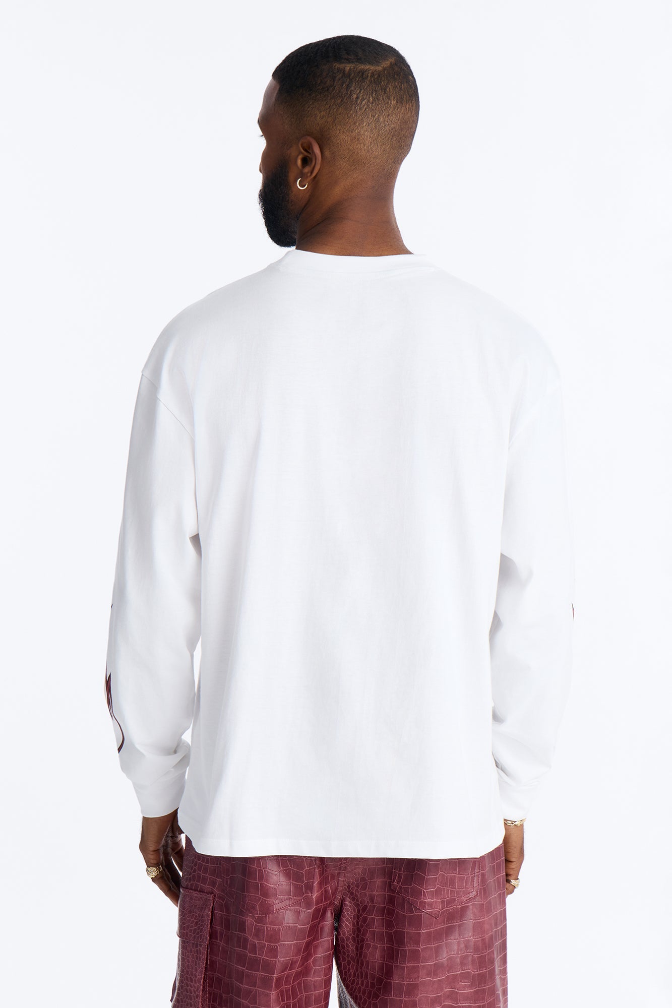 American Custom Motorcycle Oversized Long Sleeve Tee - White Fashion Nova