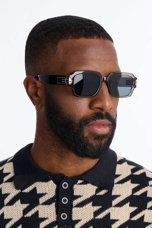 Ghost Stone Square Sunglasses - Grey Fashion Nova