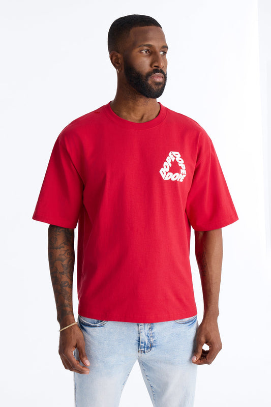 Dope Boxy Short Sleeve Tee - Red Fashion Nova