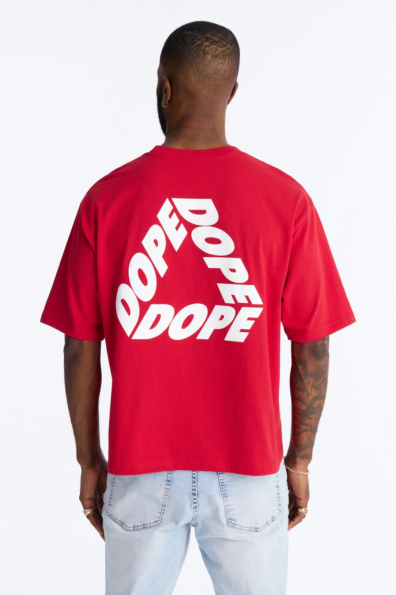 Dope Boxy Short Sleeve Tee - Red Fashion Nova