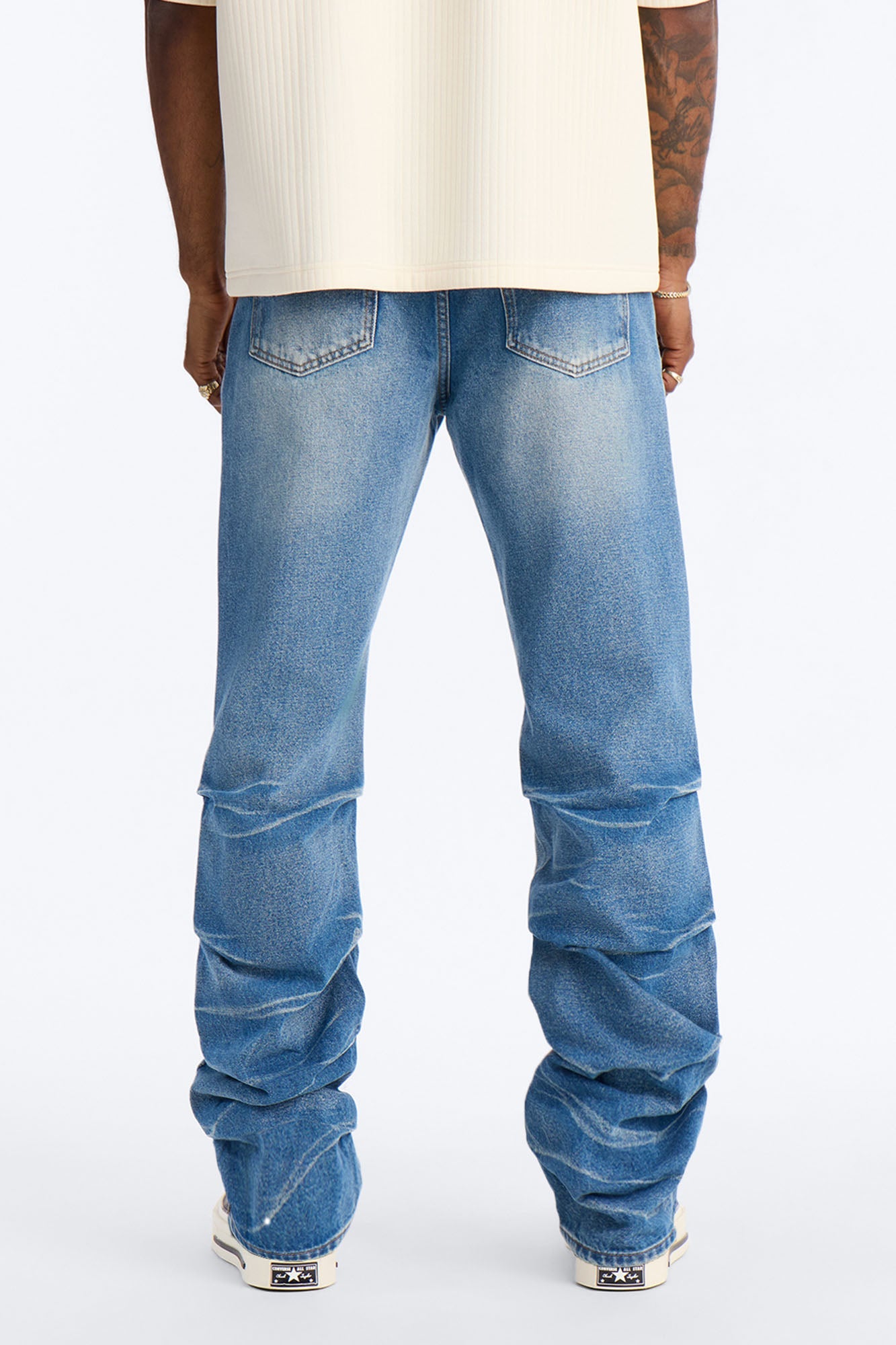Straight Down The Street Ripped Jeans - Medium Blue Wash Fashion Nova