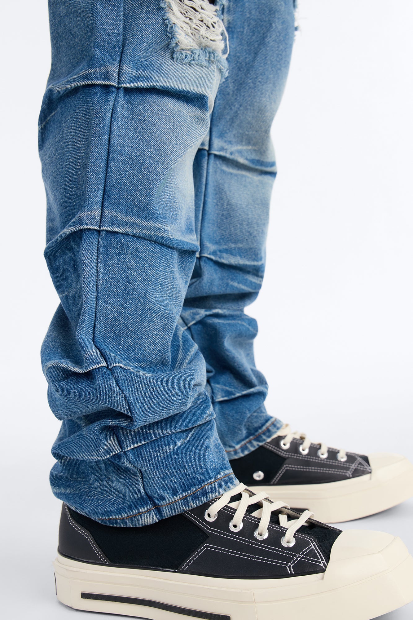 Straight Down The Street Ripped Jeans - Medium Blue Wash Fashion Nova