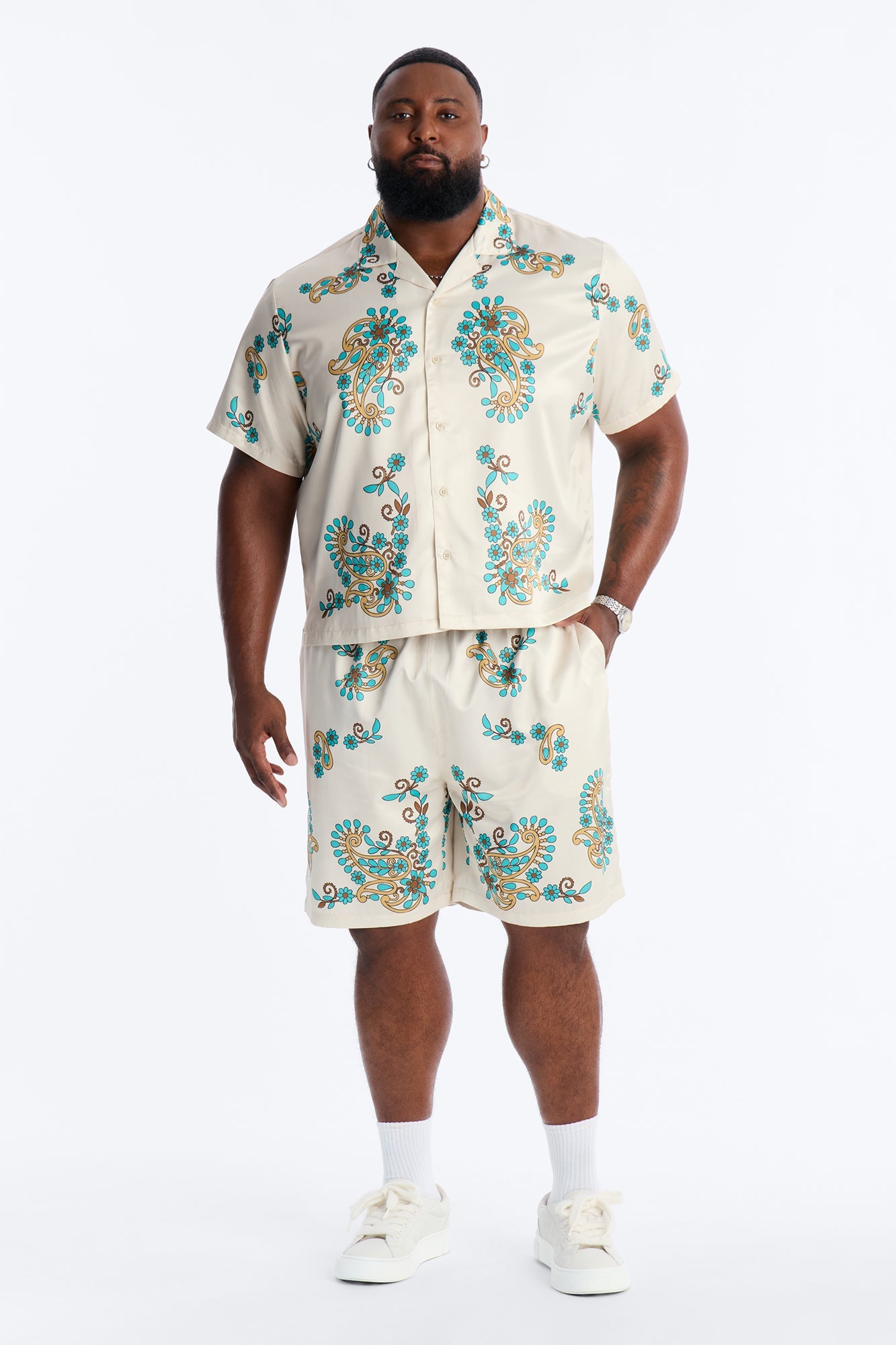 Santorini Relaxed Shorts - Natural Fashion Nova