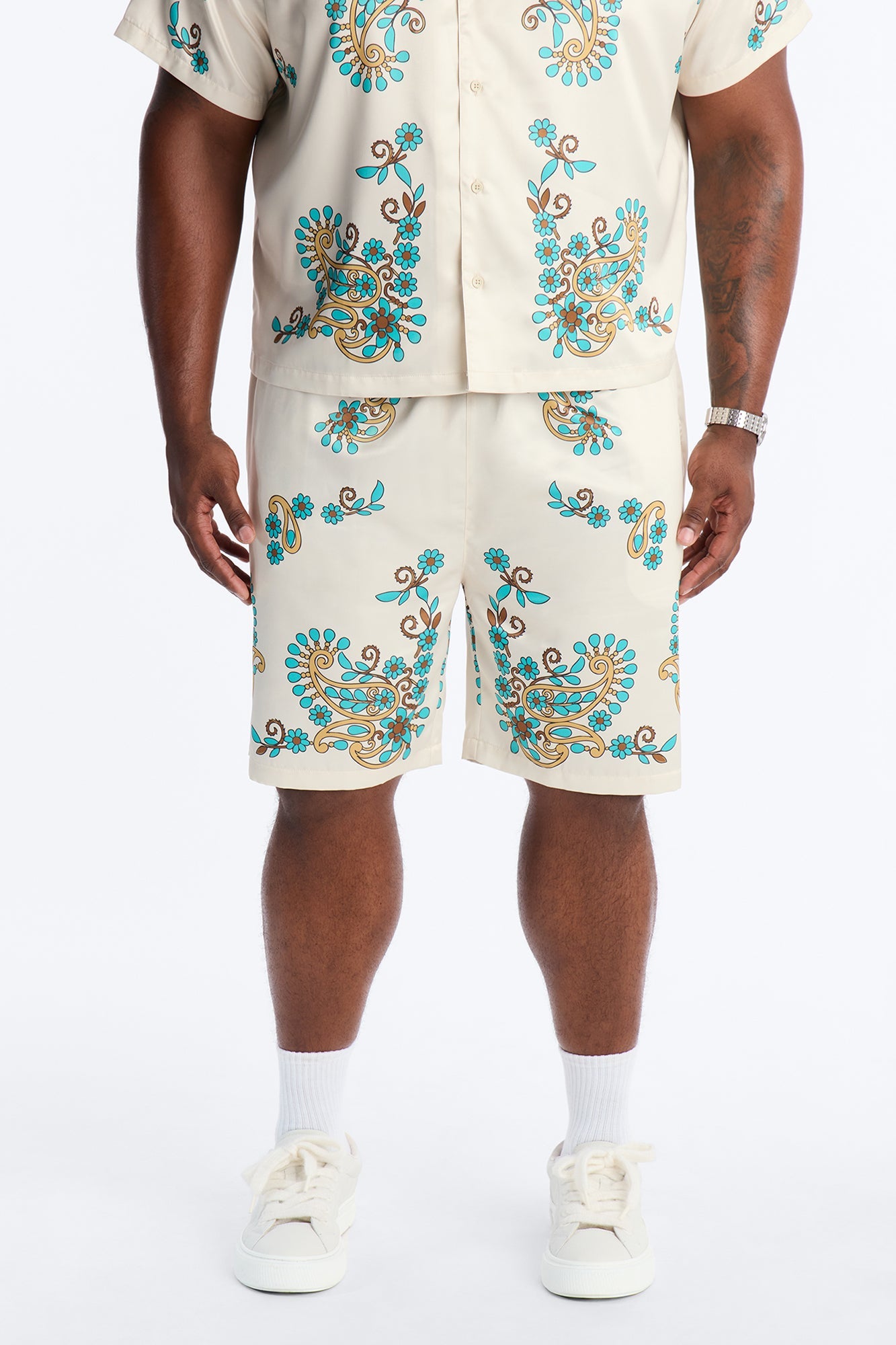 Santorini Relaxed Shorts - Natural Fashion Nova
